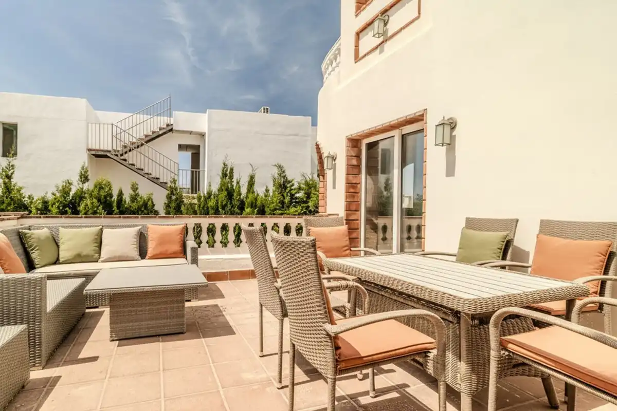 Terrassa de Casa o xalet en venda en Mijas amb Aire condicionat, Jardí privat i Terrassa