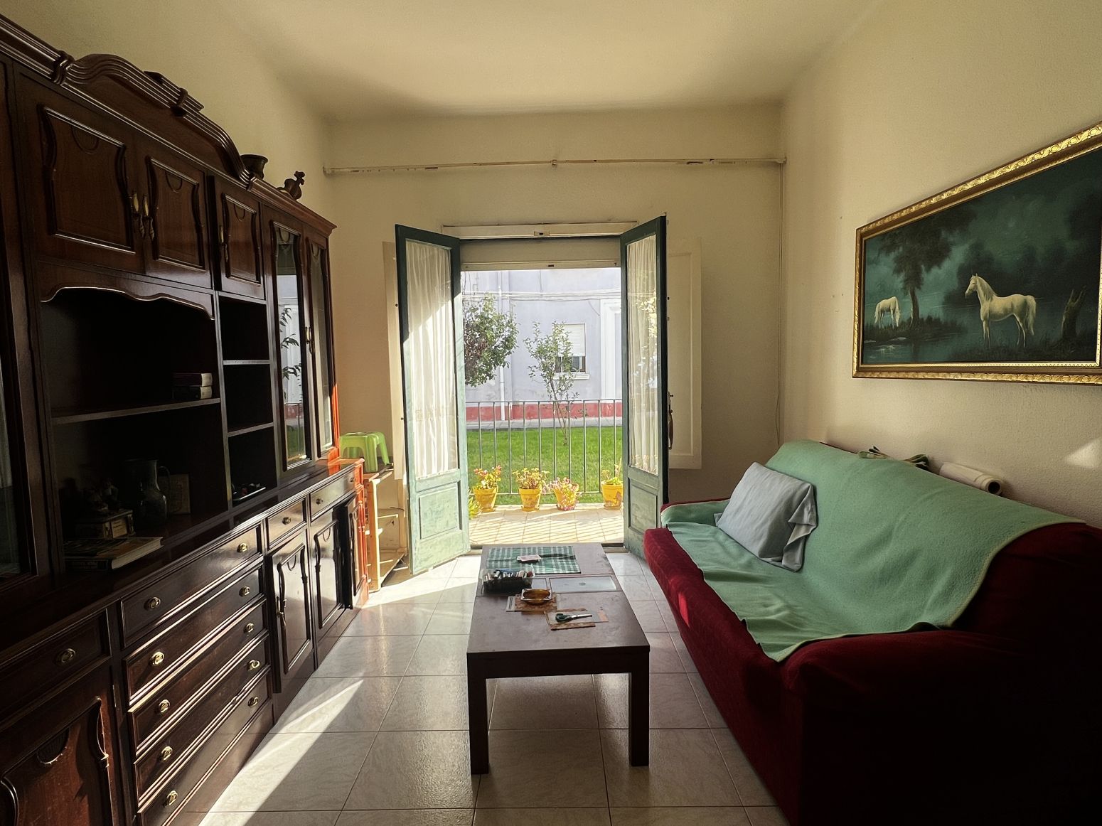 Living room of Flat for sale in Torrelavega   with Heating, Furnished and Balcony