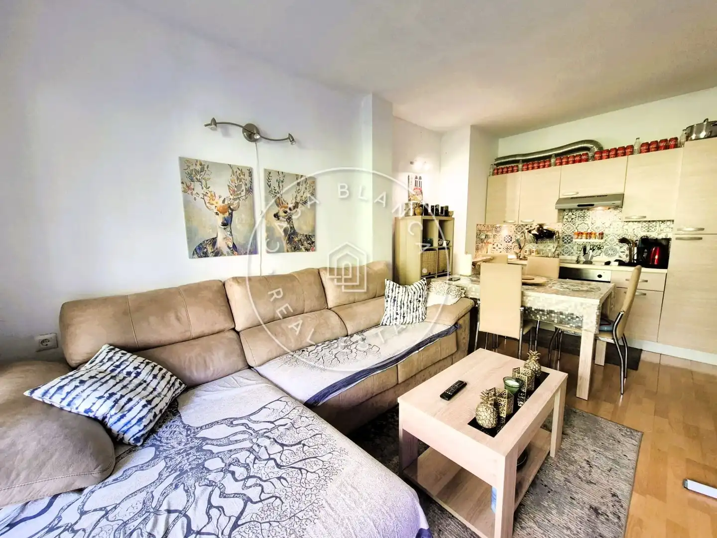 Sala de estar de Apartamento en venta en Lloret de Mar con Amueblado y Piscina comunitaria
