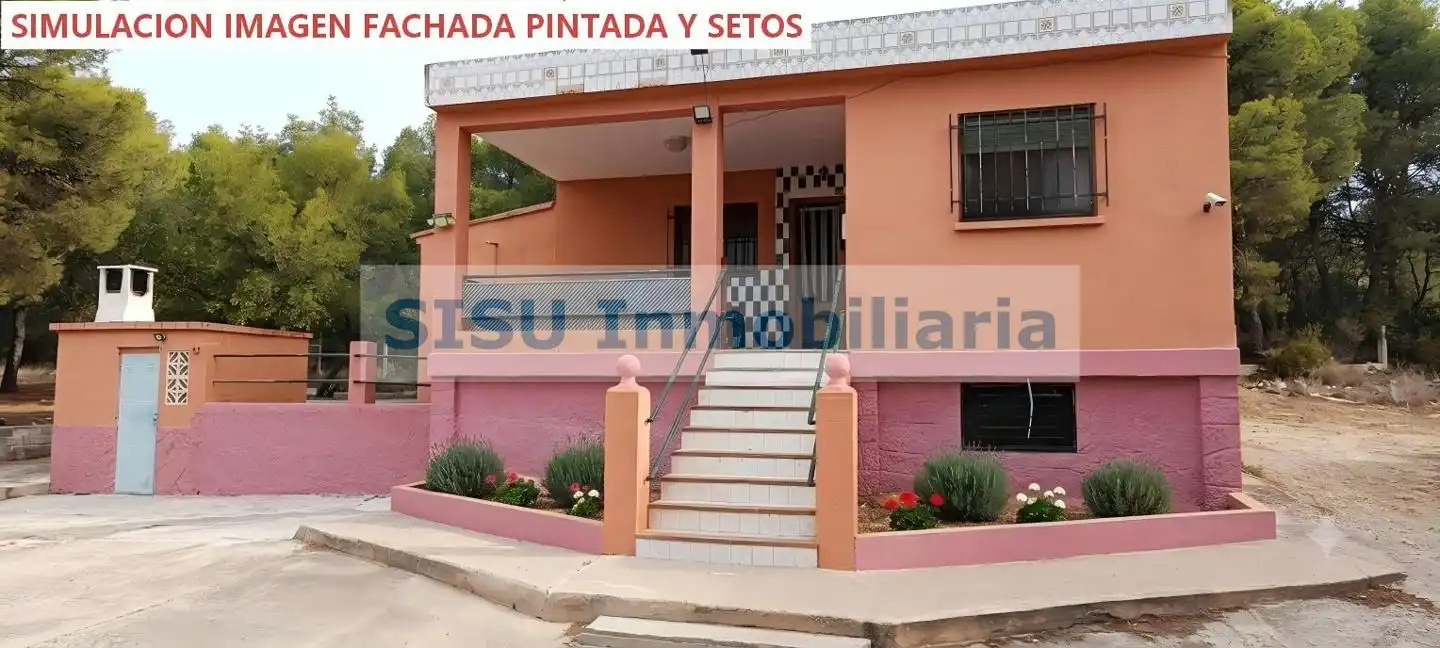 Vista exterior de Finca rústica en venda en Llíria amb Jardí privat, Terrassa i Piscina