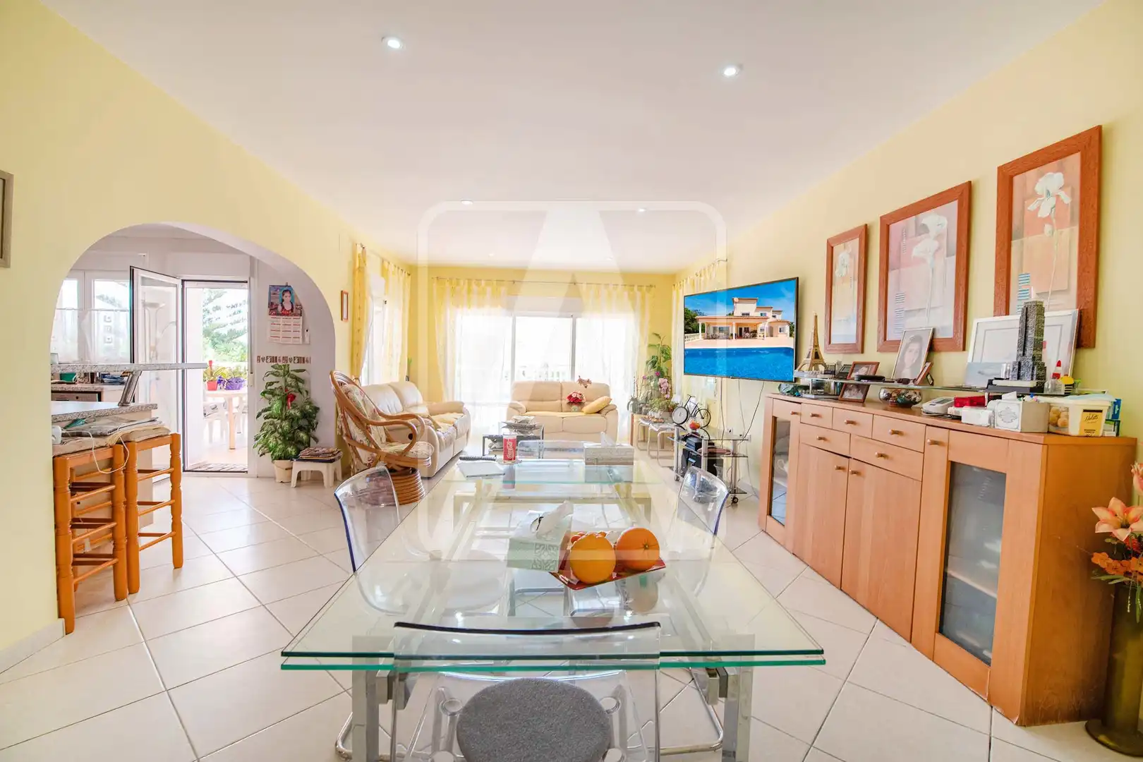 Dining room of Houses for sale in Calpe / Calp  with Air Conditioner, Private garden and Terrace