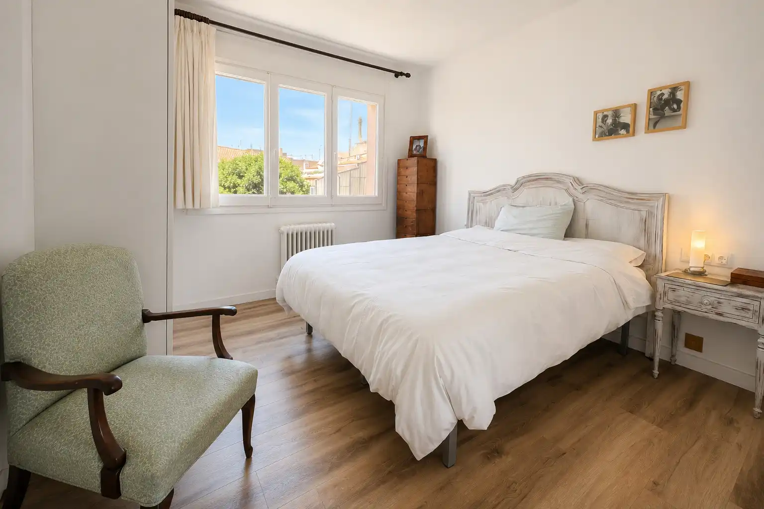 Schlafzimmer von Wohnung zum Verkauf in Figueres mit Heizung, Parkett und Terrasse