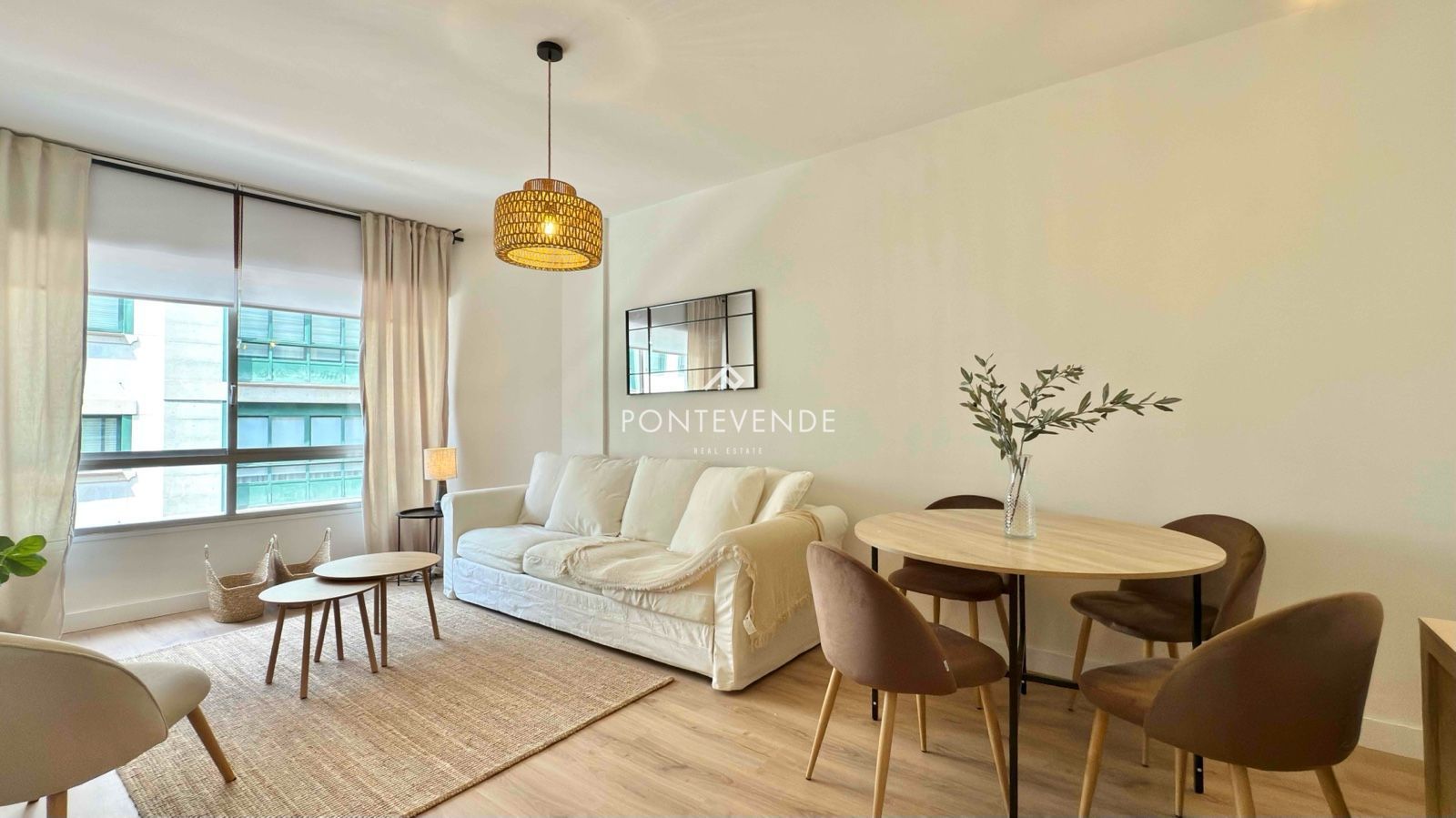 Living room of Flat for sale in Marín  with Heating, Storage room and Furnished