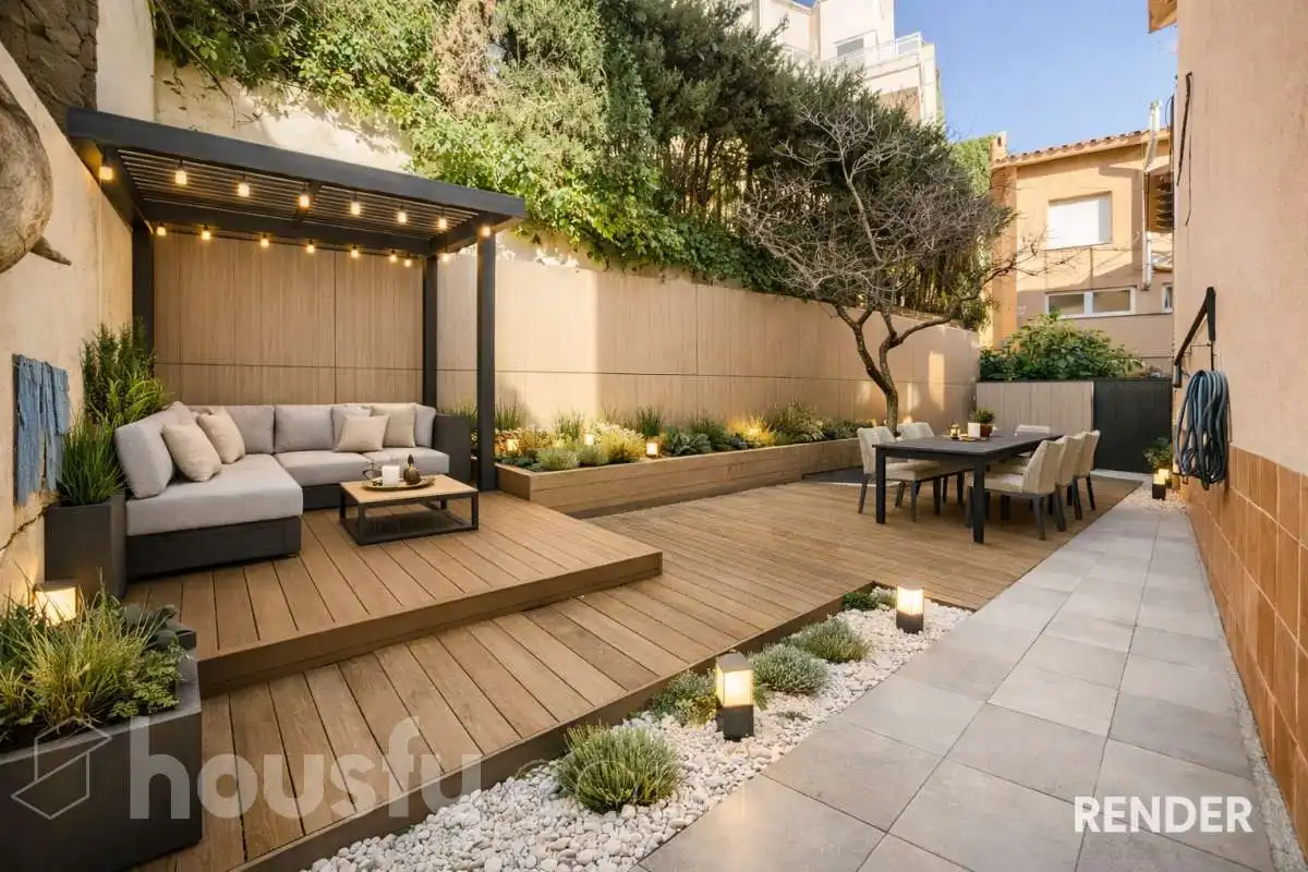 Terraza de Casa o chalet en venta en Barcelona con Aire acondicionado, Calefacción y Jardín privado