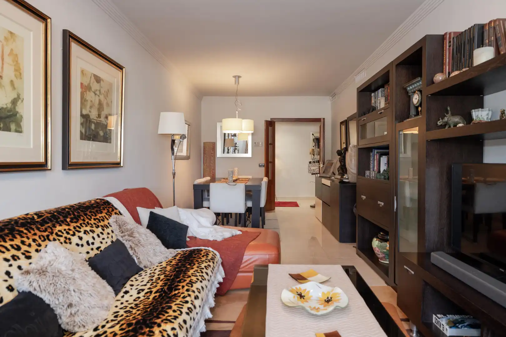 Wohnzimmer von Wohnung zum Verkauf in Málaga Capital mit Klimaanlage, Heizung und Privatgarten