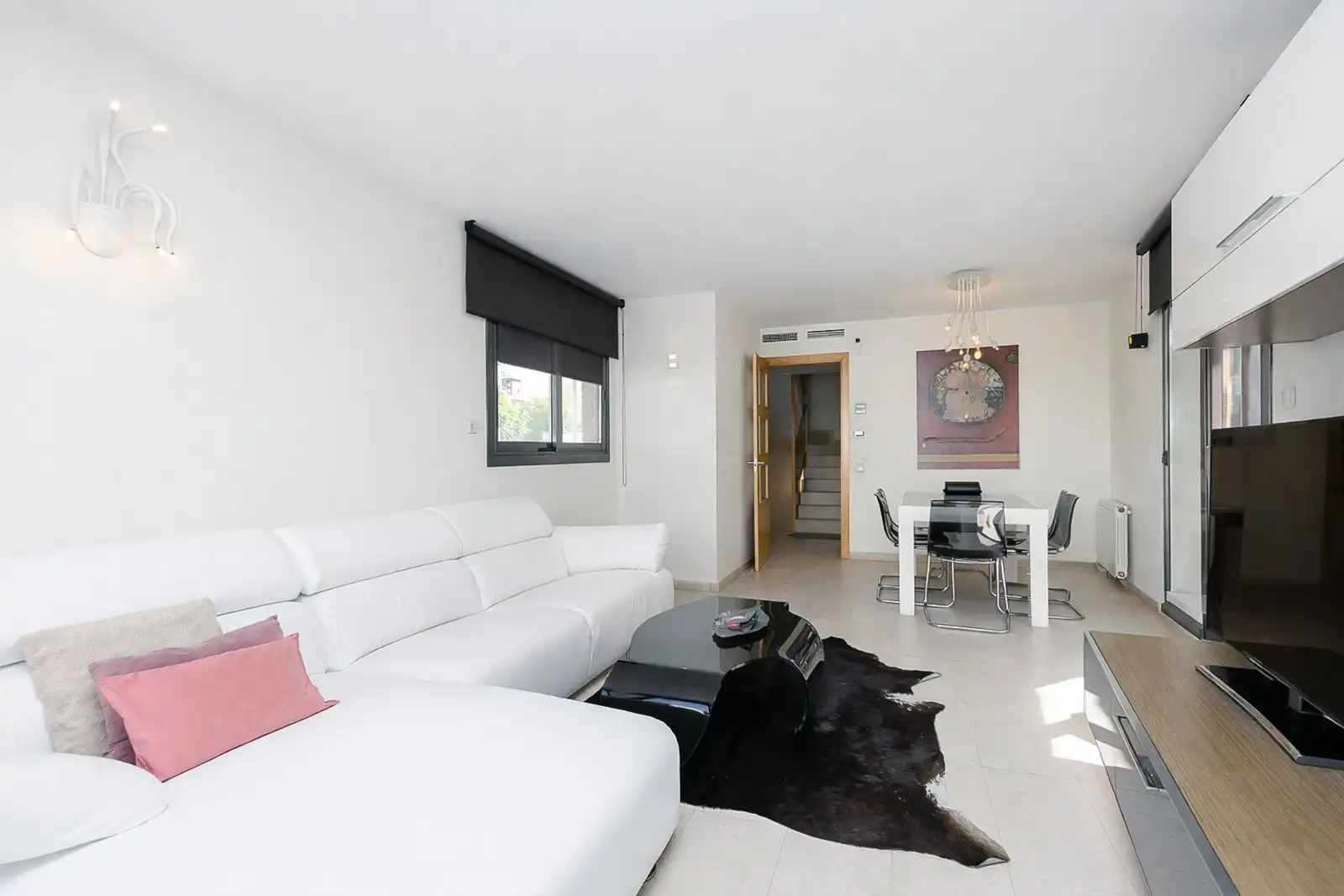 Living room of Houses for sale in Castelldefels  with Air Conditioner, Heating and Parquet flooring
