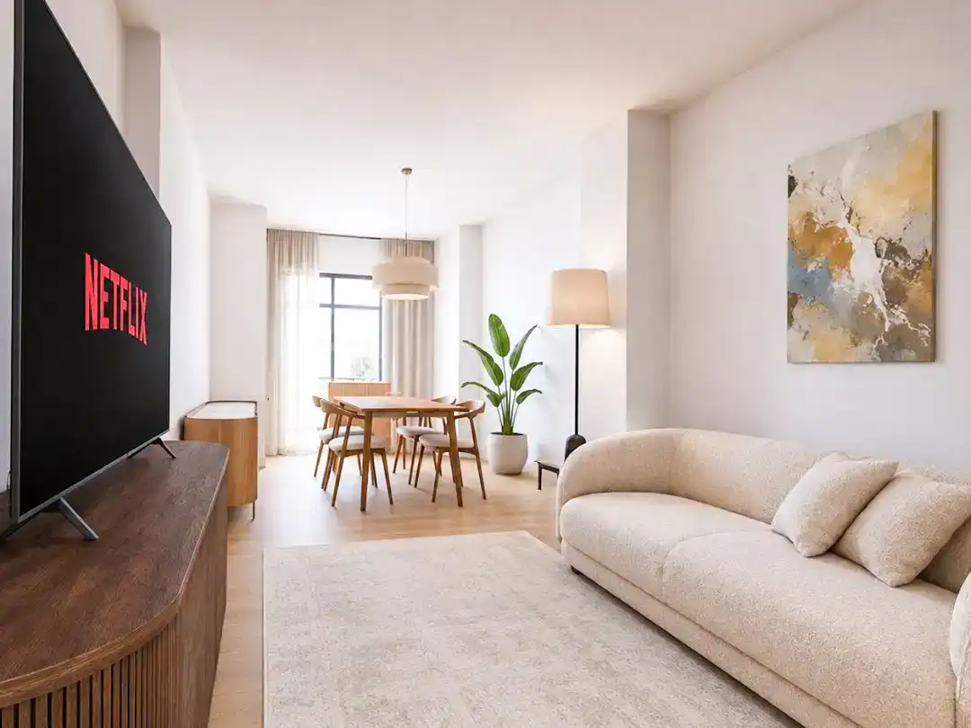 Sala de estar de Piso en venta en Valencia con Aire acondicionado, Jardín privado y Amueblado