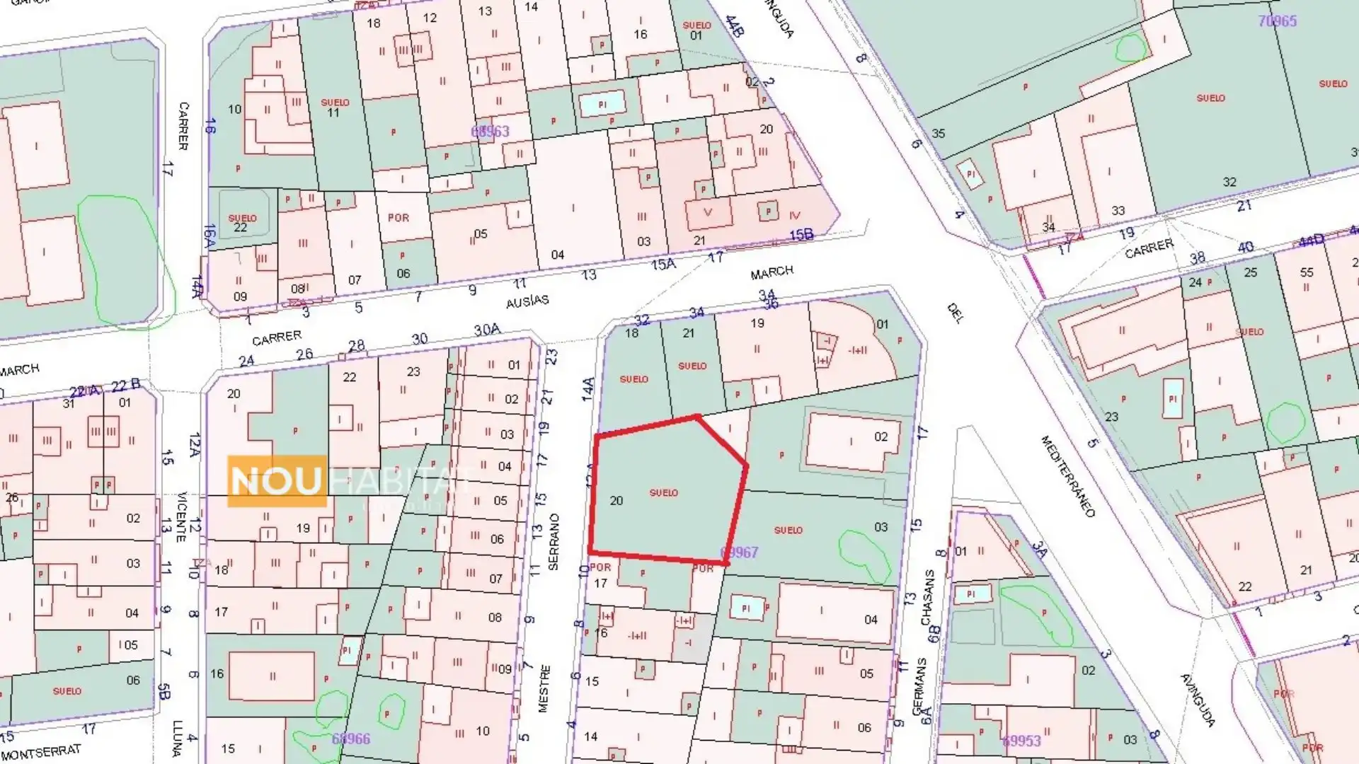 Terreny residencial en venda a Carrer Mestre Serrano 13