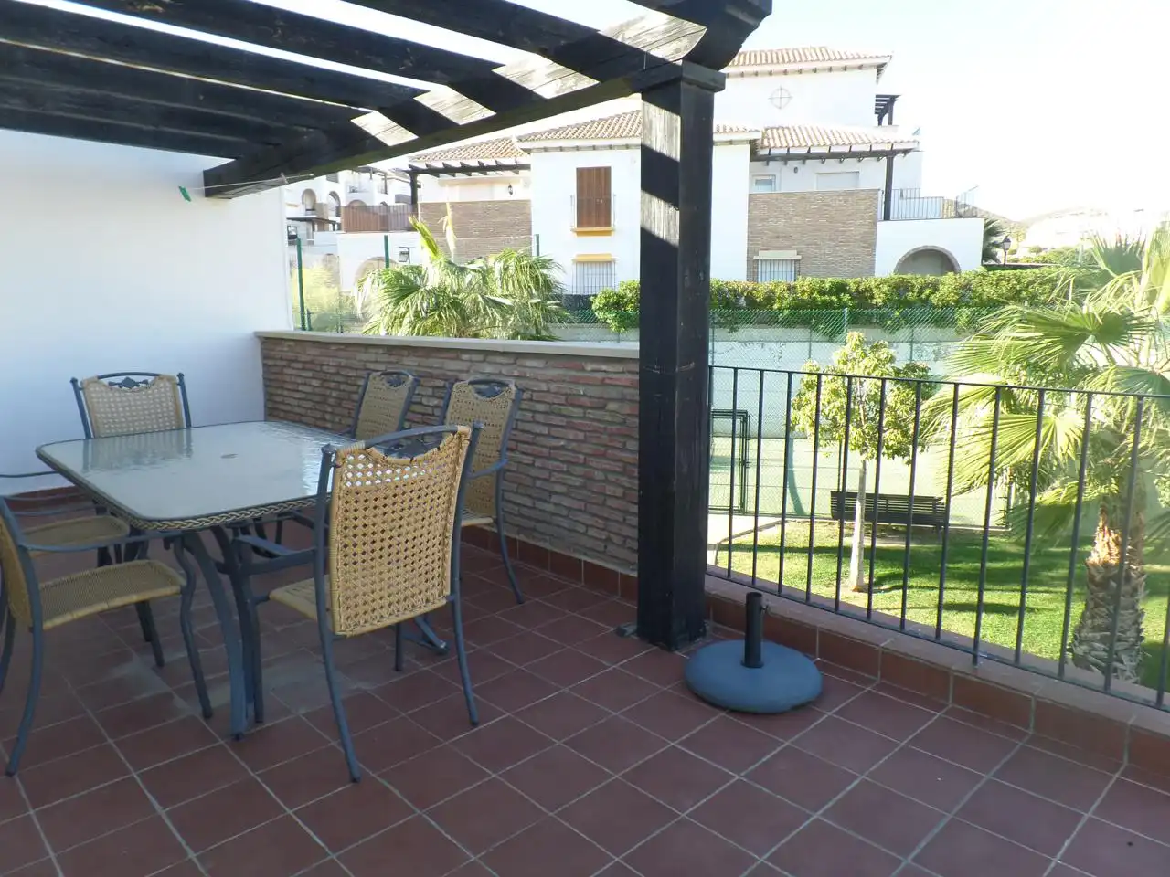 Terrasse von Maisonette zur Miete in Vera mit Klimaanlage, Heizung und Privatgarten