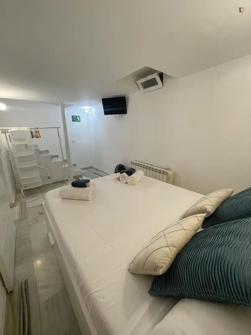 Habitación de Apartamento de alquiler en Madrid con Aire acondicionado, Calefacción y Amueblado