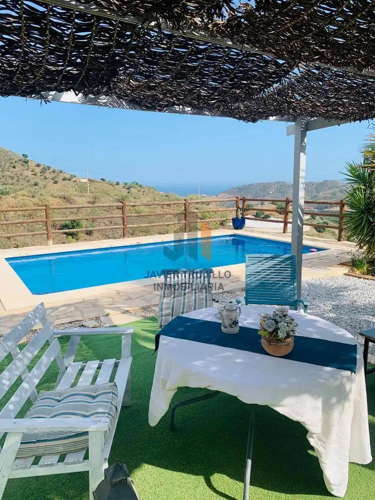 Exterior view of Country homes for sale in Iznate  with Terrace, Storage room and Swimming Pool