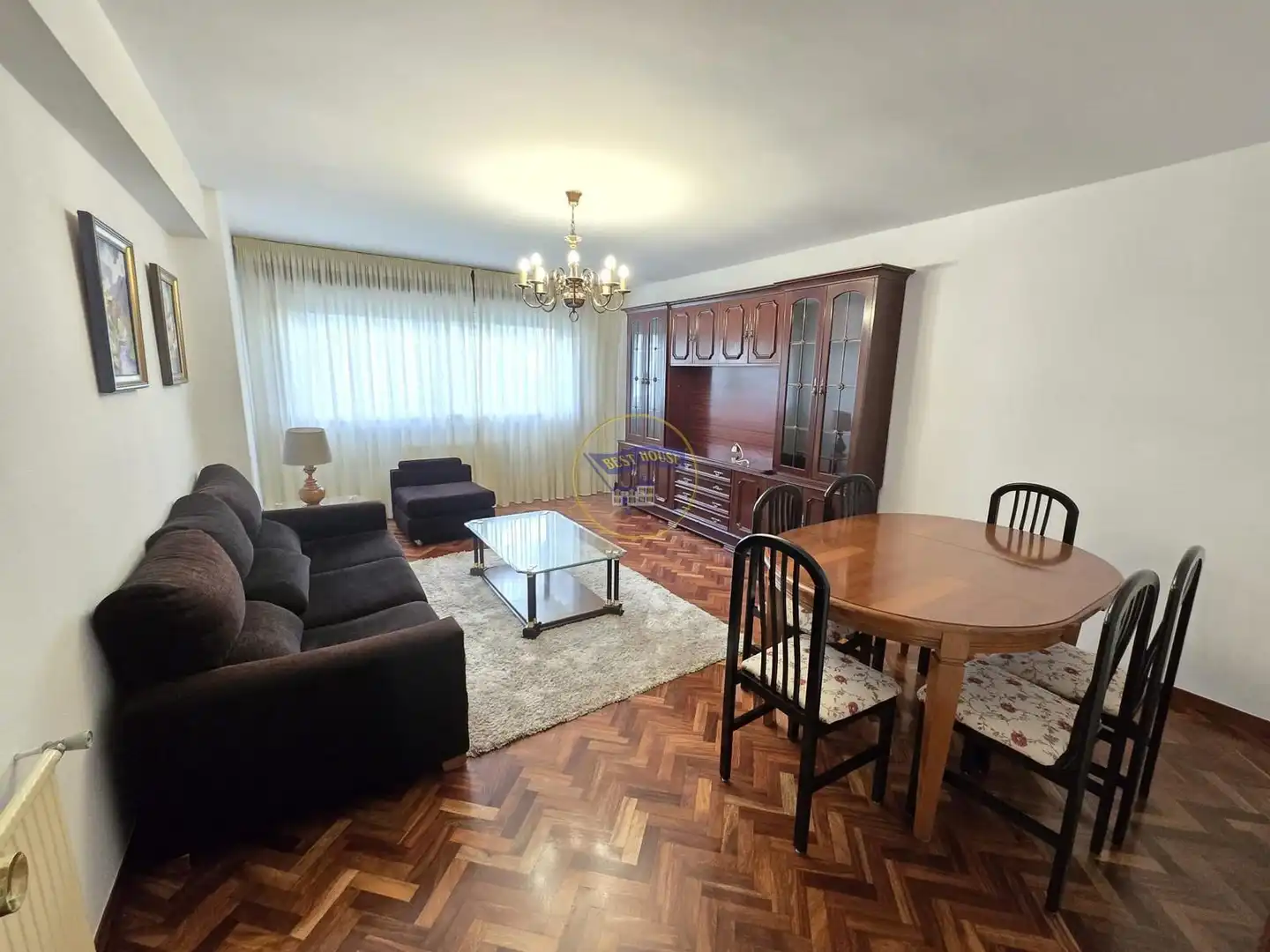 Sala de estar de Piso en venta en Vigo  con Calefacción, Parquet y Terraza