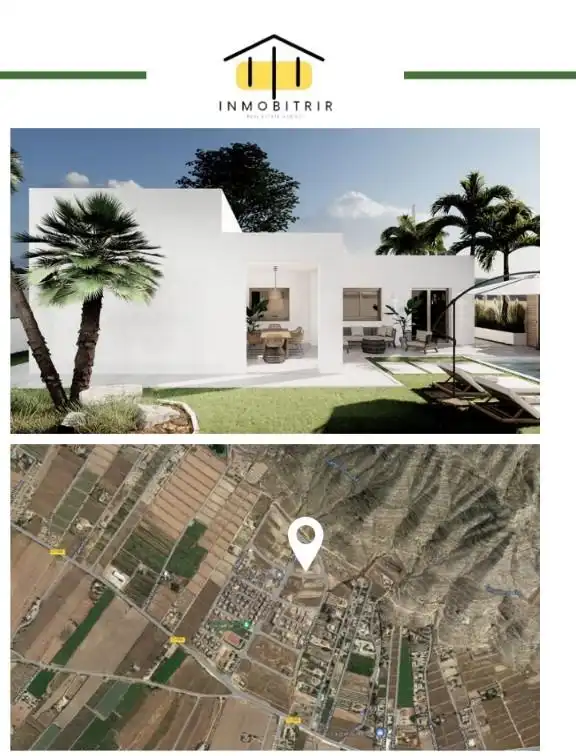 Vista exterior de Casa o xalet en venda en Aspe amb Calefacció, Jardí privat i Terrassa