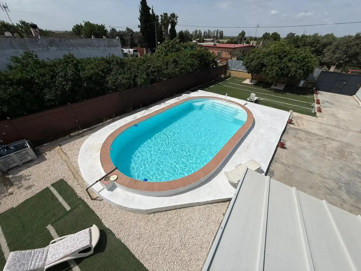 Piscina de Casa o xalet en venda en Utrera amb Jardí privat, Terrassa i Piscina