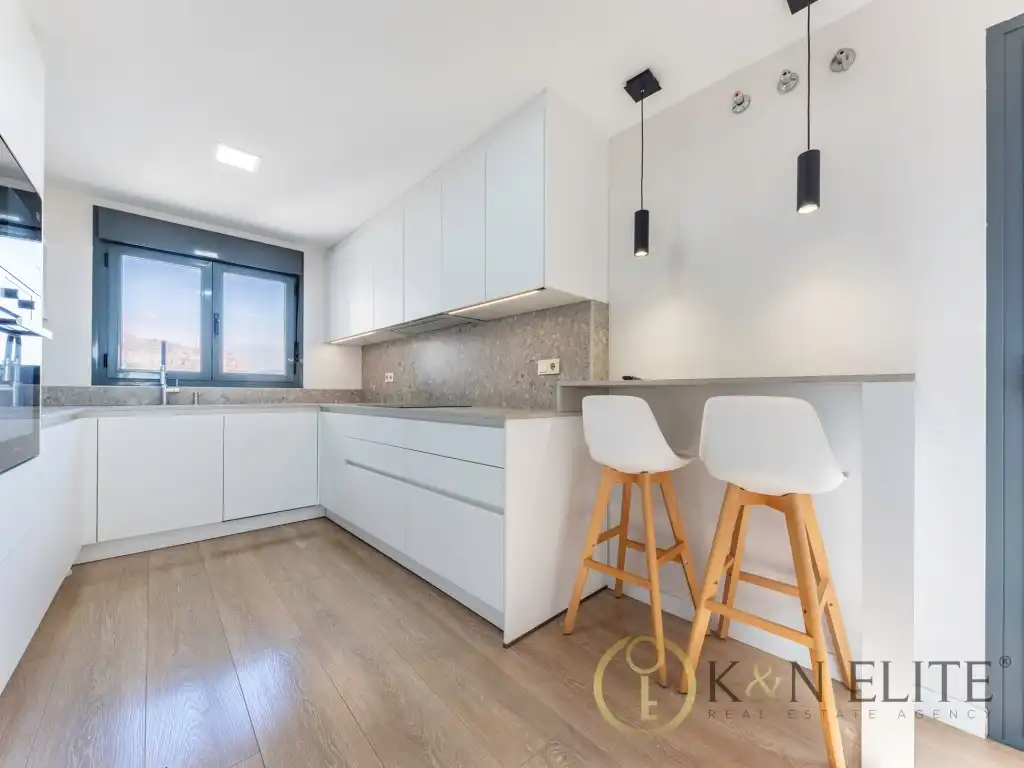 Kitchen of Attic for rent in Benidorm  with Air Conditioner, Private garden and Swimming Pool