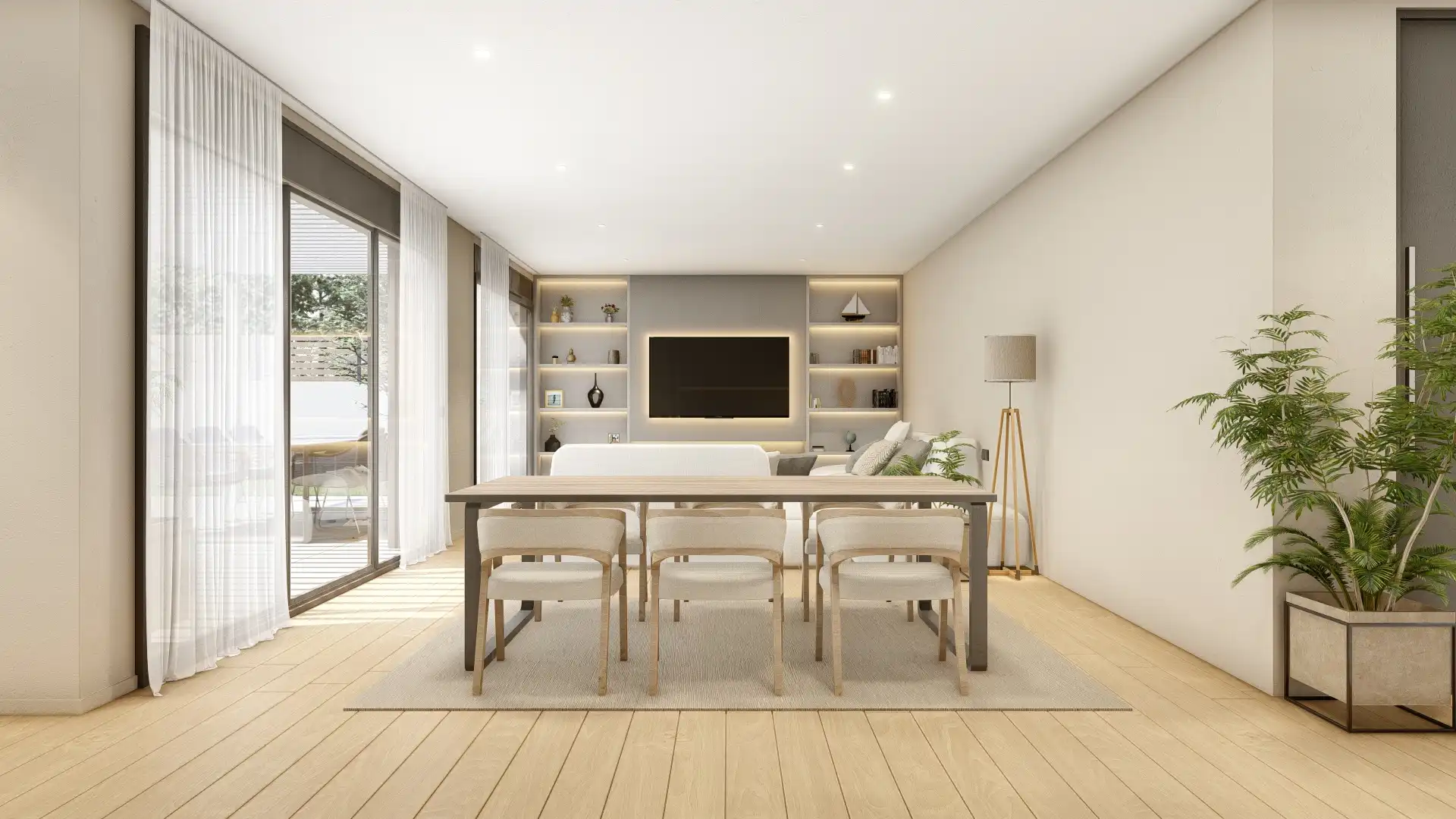Living room of Houses for sale in Caldes de Malavella  with Air Conditioner, Private garden and Parquet flooring