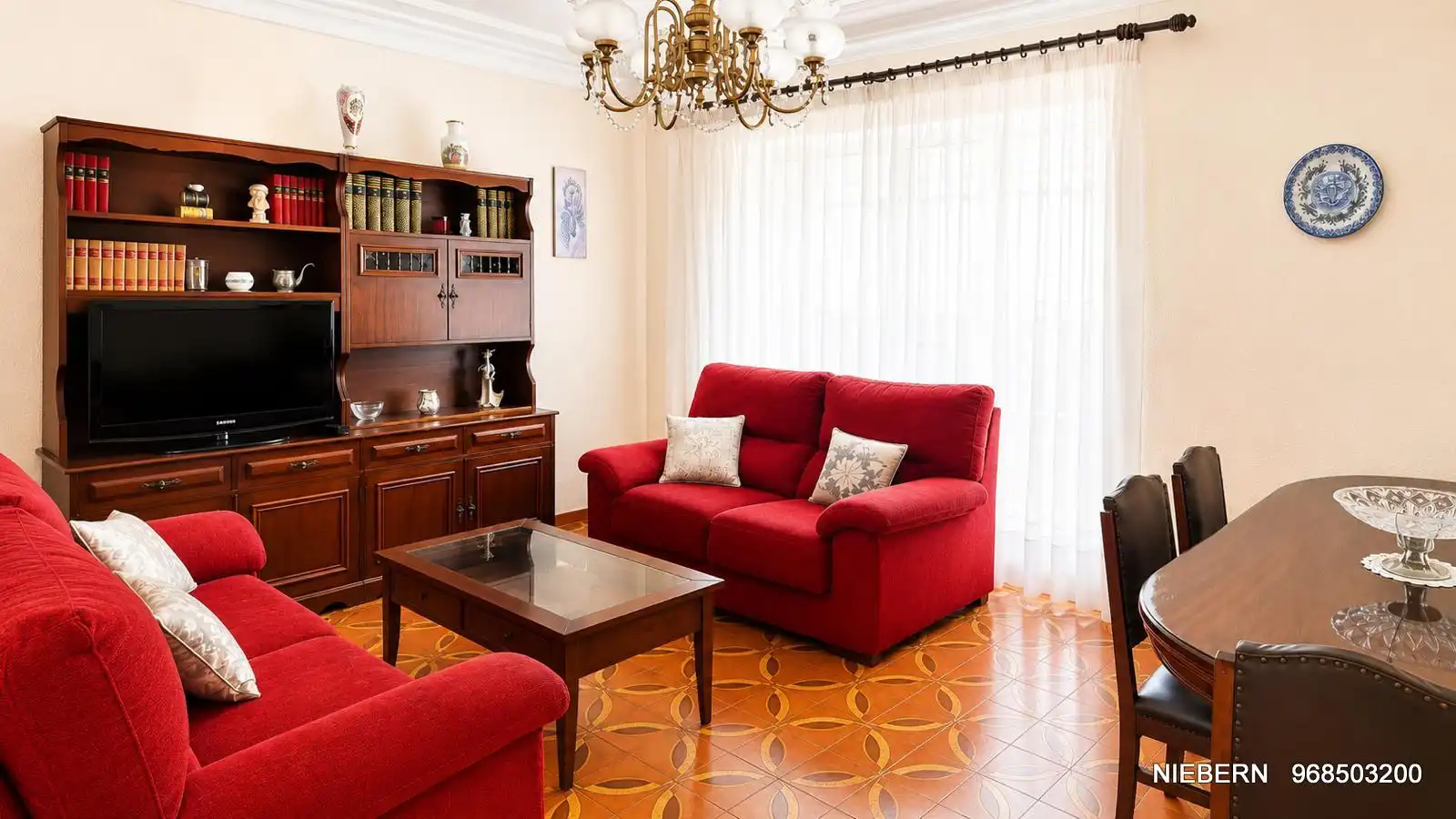 Sala d'estar de Pis de lloguer en Cartagena amb Aire condicionat, Moblat i Forn