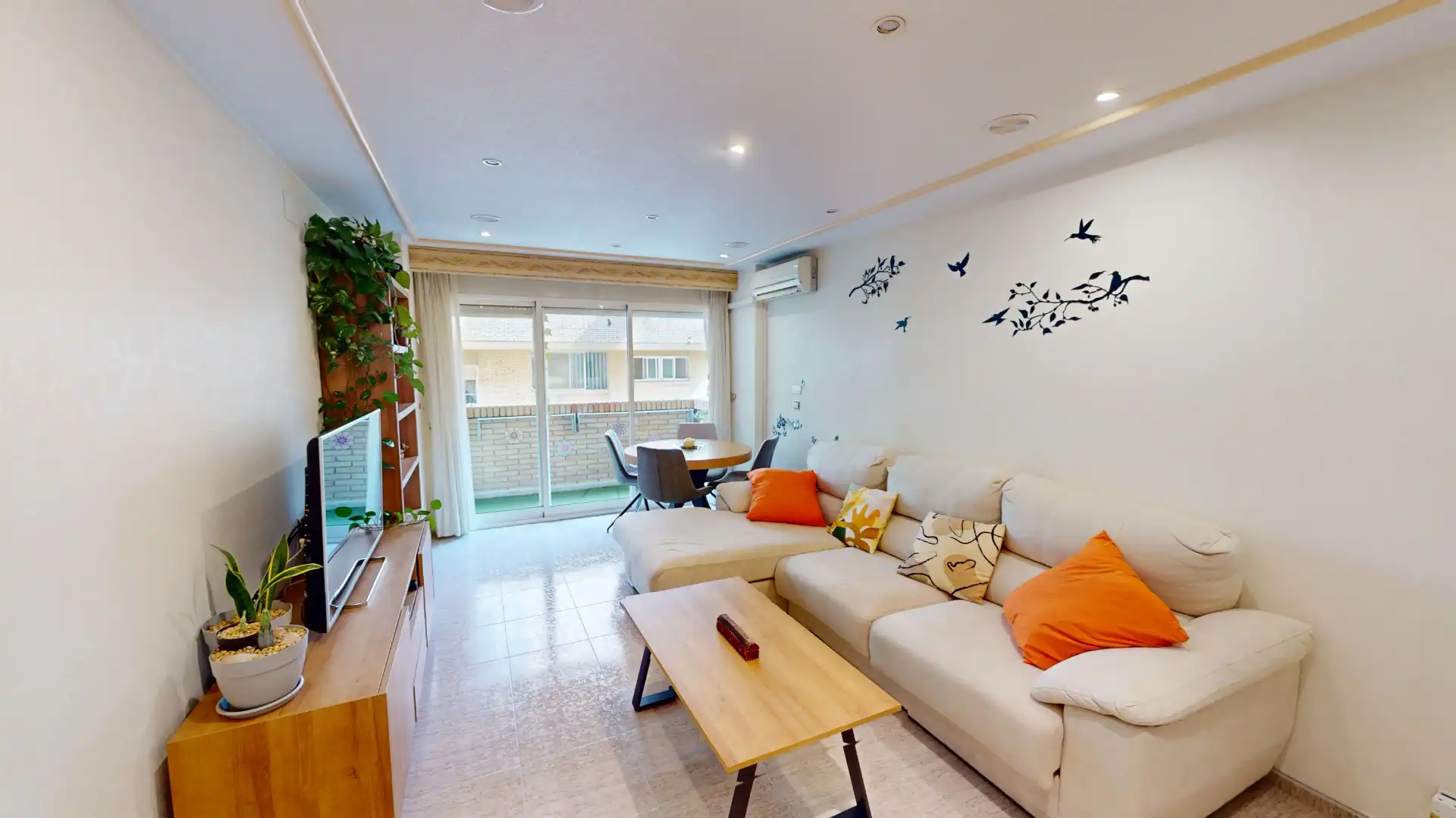 Sala de estar de Piso en venta en Elche / Elx con Aire acondicionado, Amueblado y Balcón