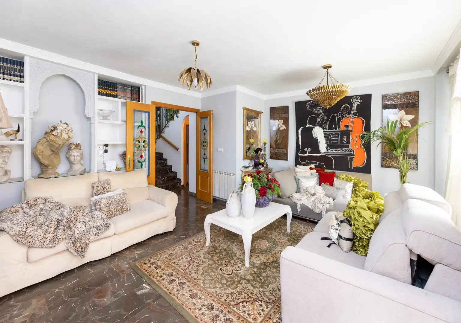 Sala d'estar de Casa adosada en venda en Barrio de la Vega