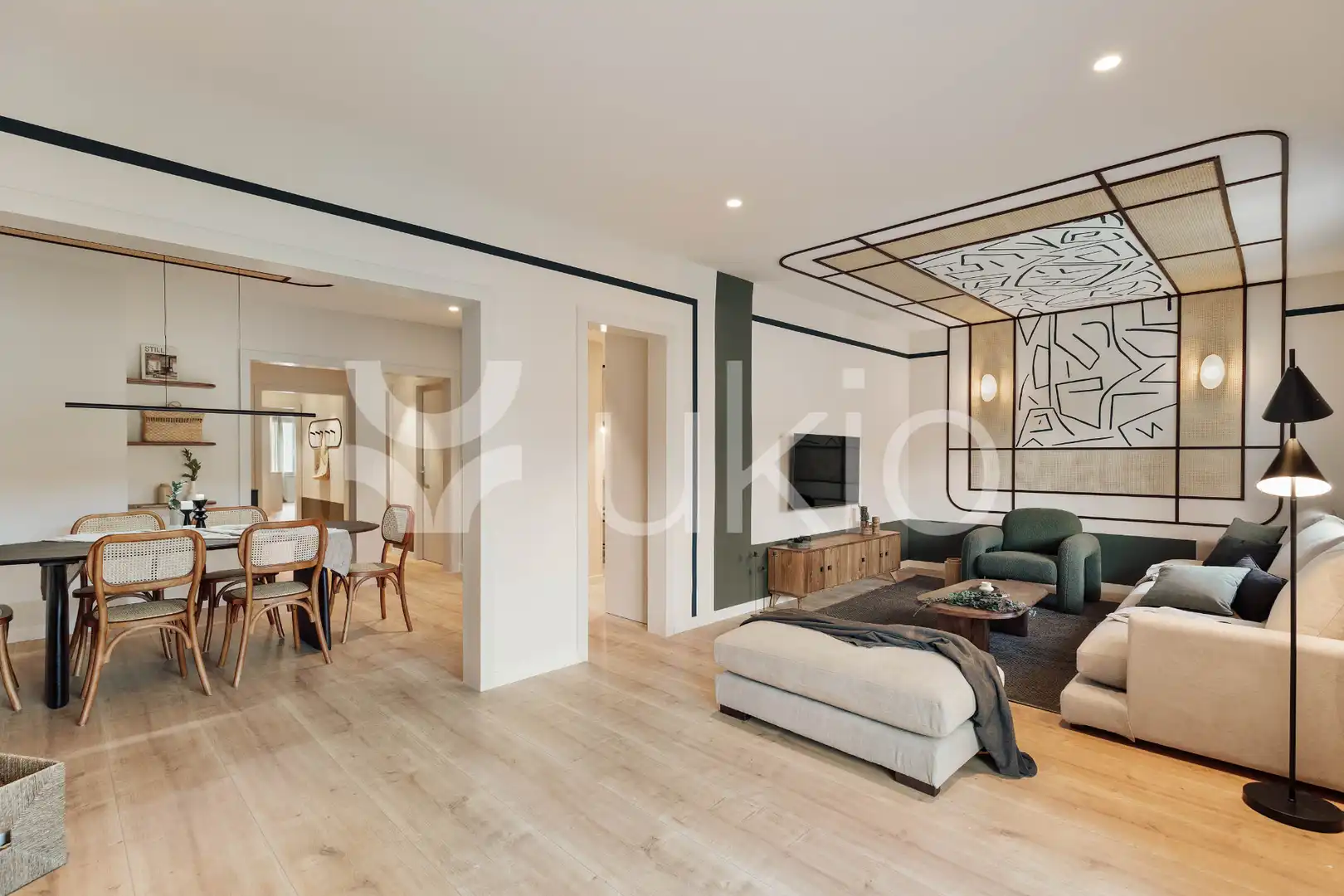 Living room of Apartments for rent in Barcelona  with Air Conditioner, Heating and Terrace