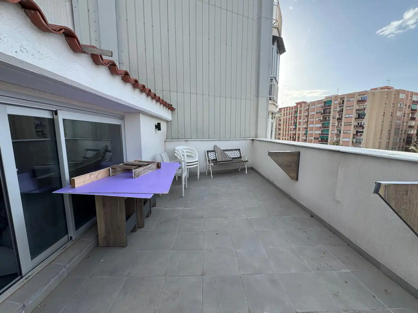 Terrasse von Dachboden zum Verkauf in Badalona mit Klimaanlage, Heizung und Terrasse