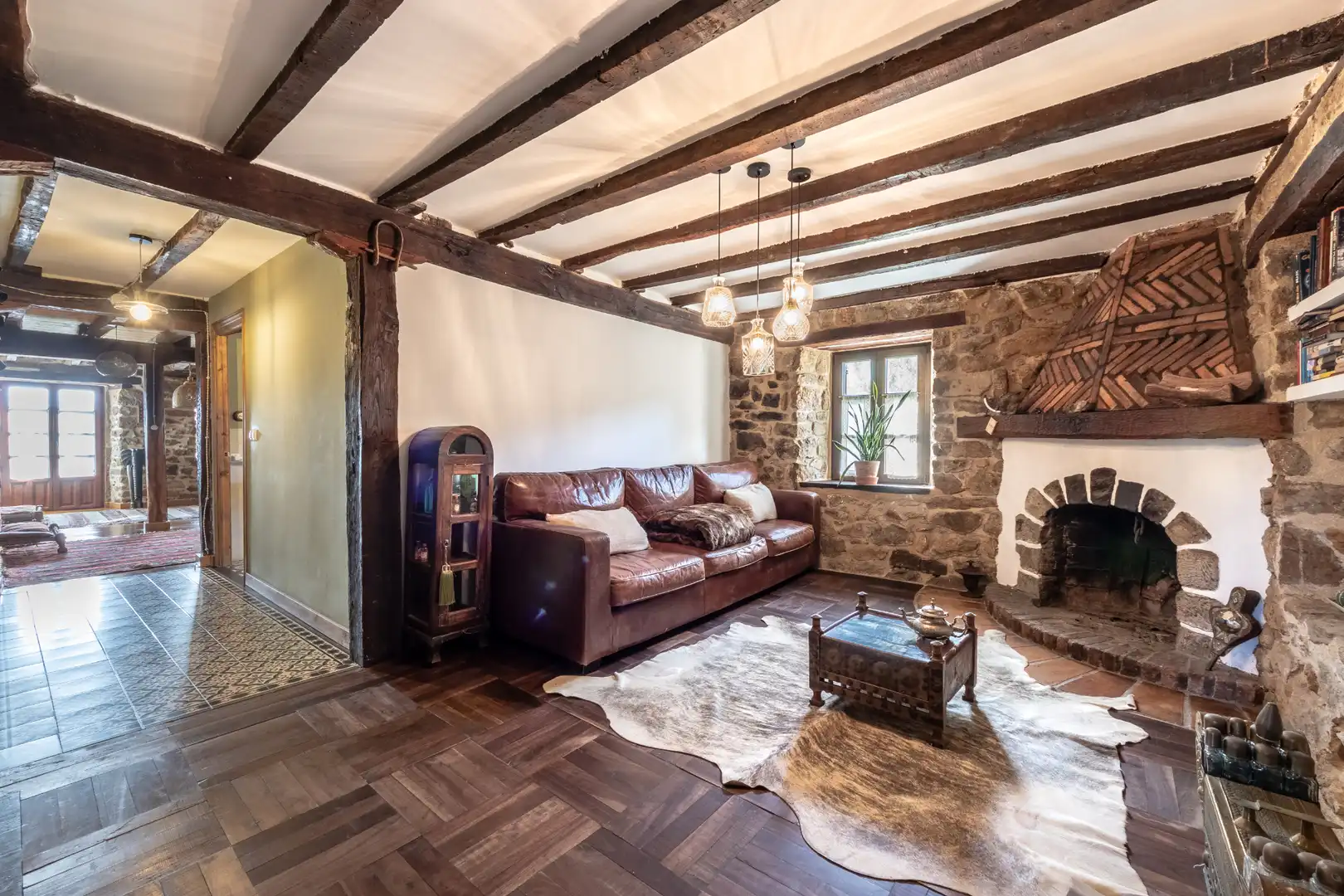 Sala de estar de Casa o chalet en venta en Galdames con Parquet, Trastero y Piscina