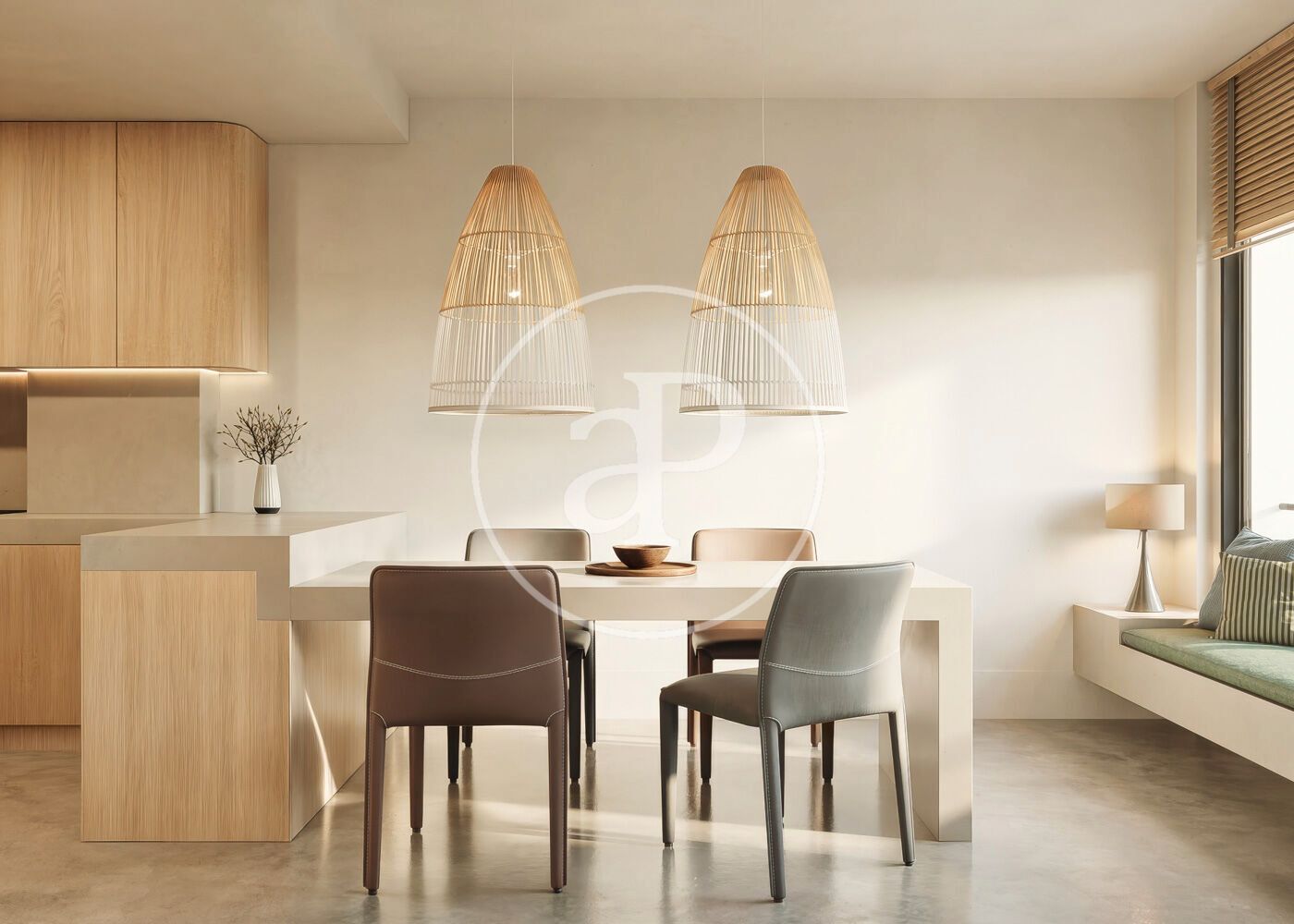 Dining room of Flat for sale in  Barcelona Capital  with Air Conditioner, Heating and Private garden