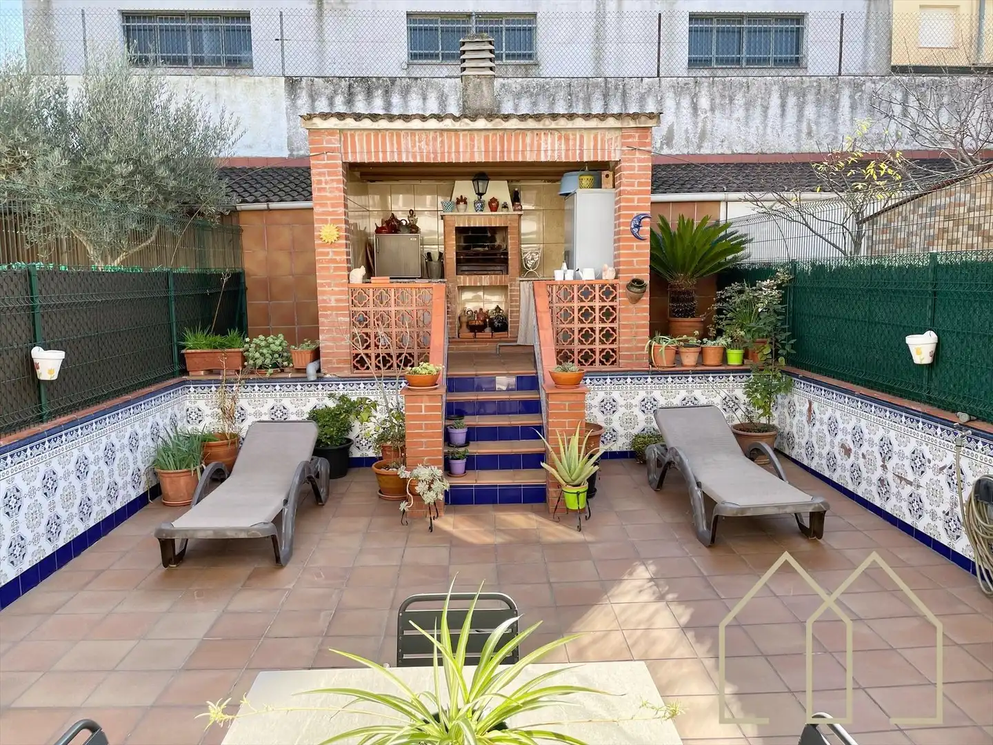 Jardí de Casa adosada en venda en Caldes de Malavella amb Aire condicionat, Calefacció i Terrassa