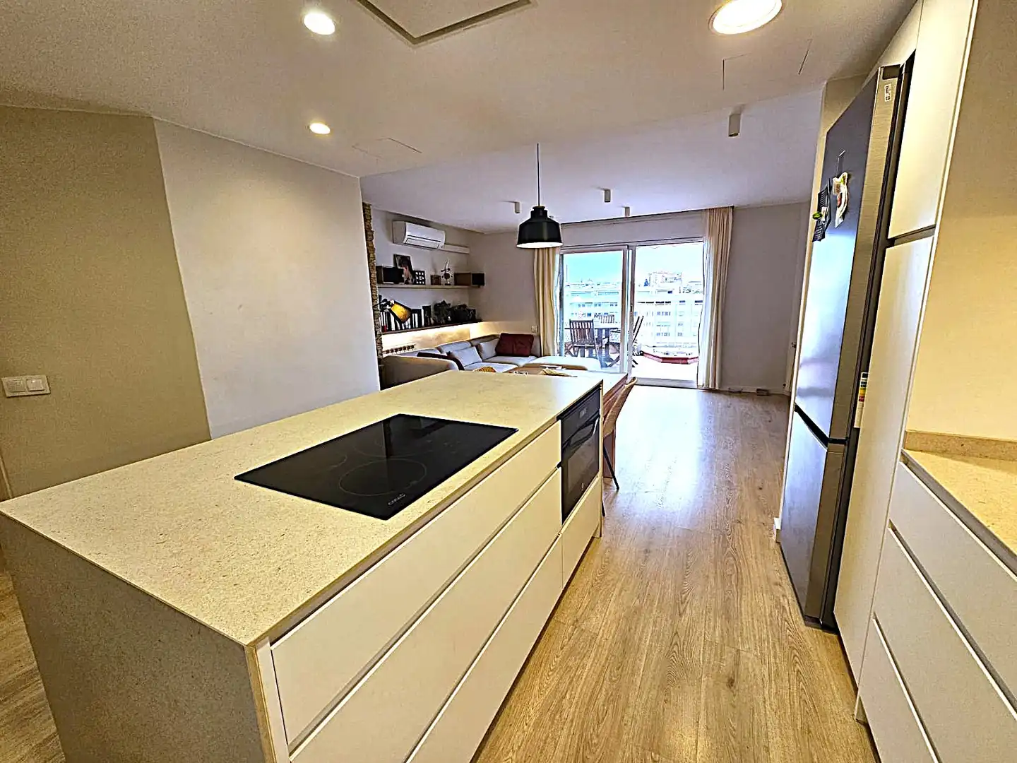 Küche von Wohnung zum Verkauf in Terrassa mit Klimaanlage, Heizung und Parkett