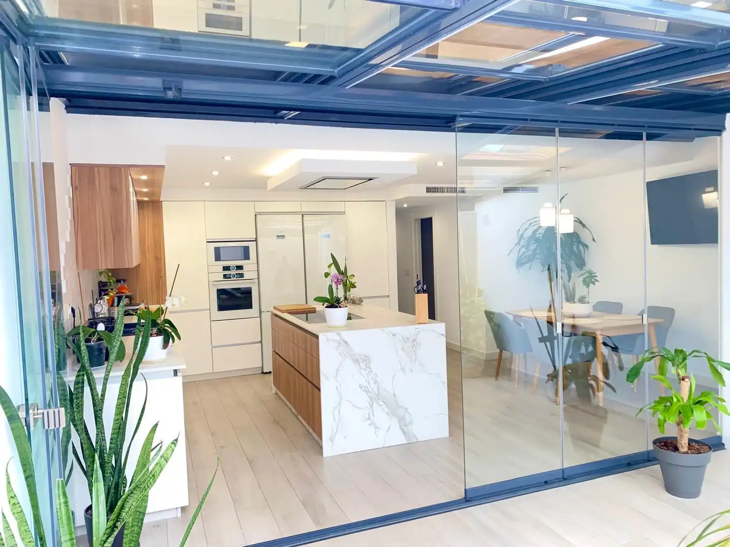 Cocina de Casa adosada en venta en Málaga Capital con Aire acondicionado, Calefacción y Terraza