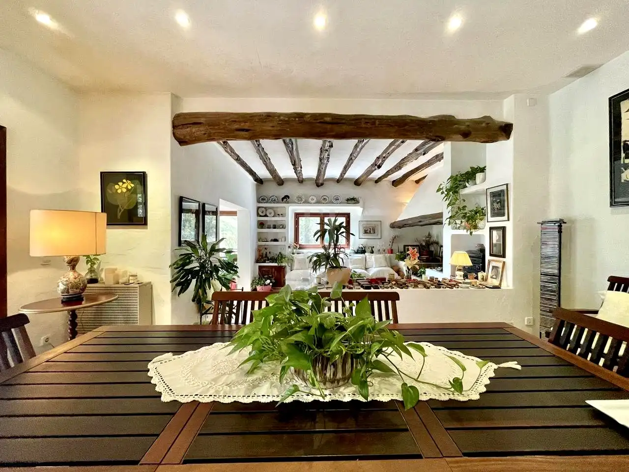 Menjador de Casa o xalet en venda en Sant Joan de Labritja amb Aire condicionat, Jardí privat i Piscina
