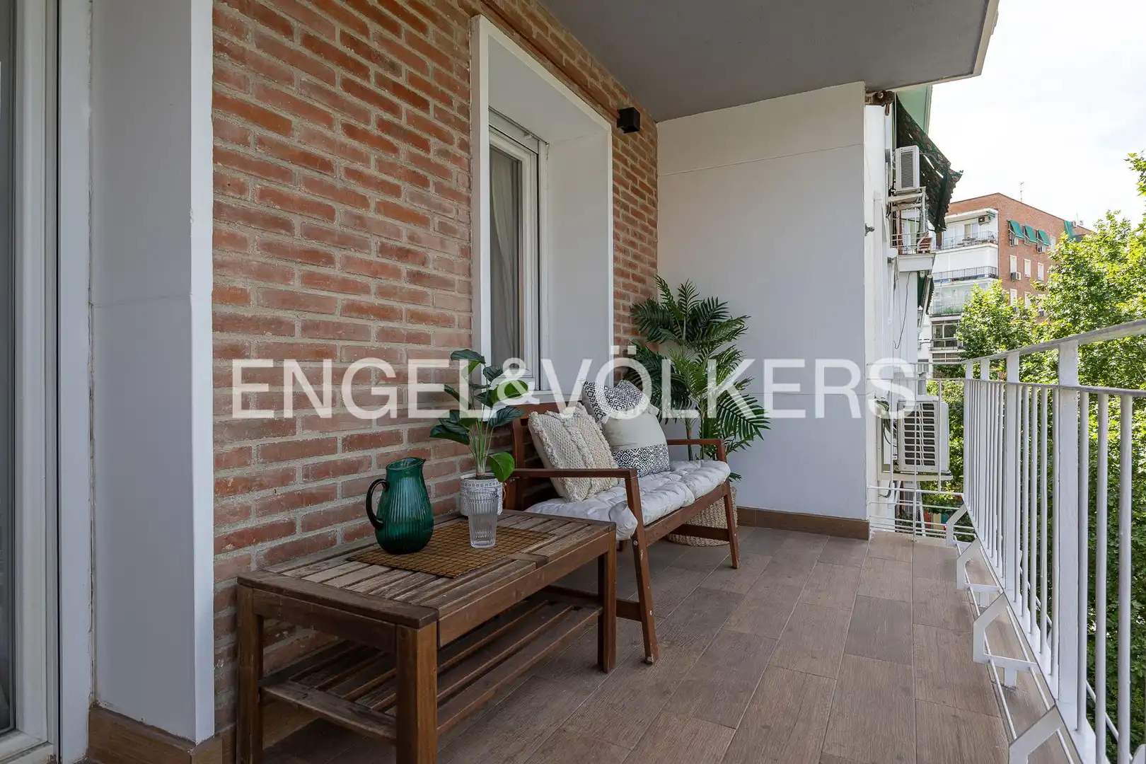 Balcony of Flat for rent in Madrid  with Air Conditioner, Heating and Terrace