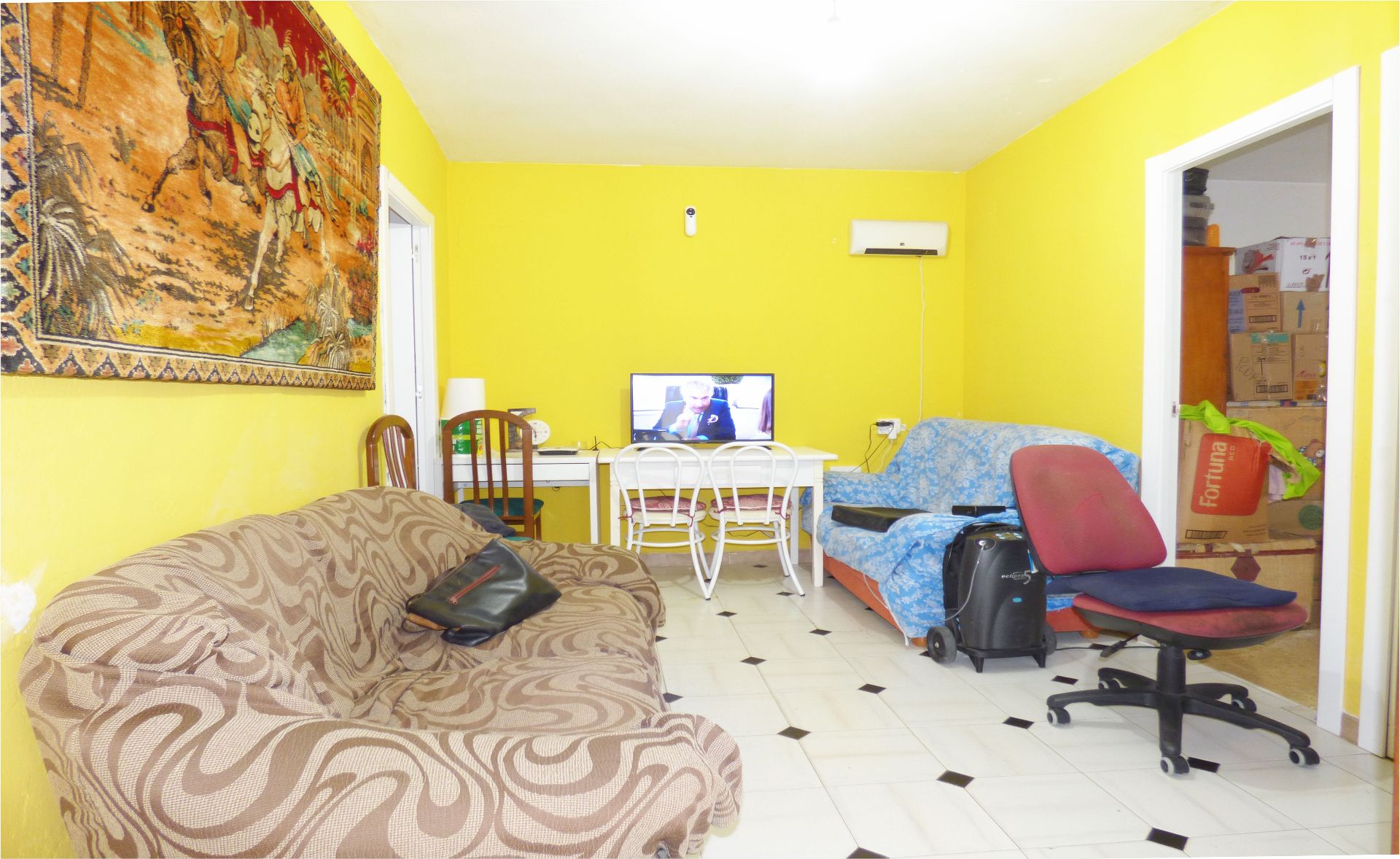 Living room of Flat for sale in  Madrid Capital  with Terrace and Balcony