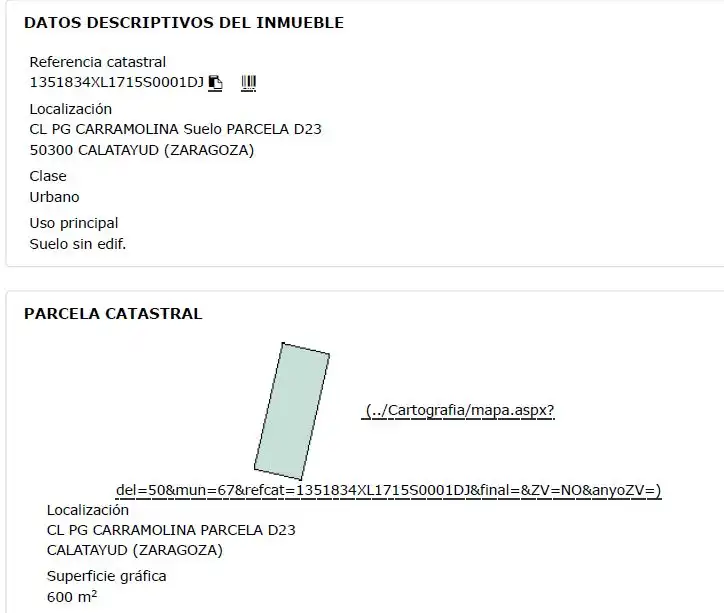 Residential land for sale in Calle Sierra del Moncayo 90