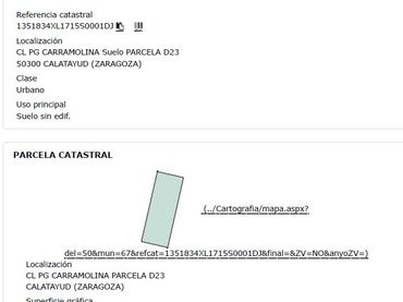 Terreno residencial en venta en Calle Sierra del Moncayo 90