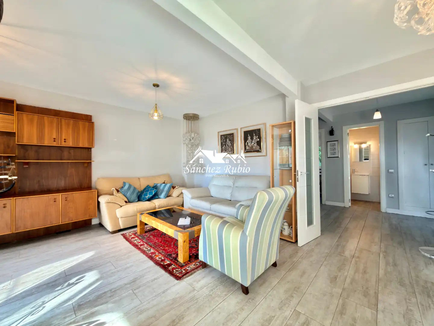 Sala d'estar de Casa adosada de lloguer en Galapagar amb Calefacció, Jardí privat i Parquet