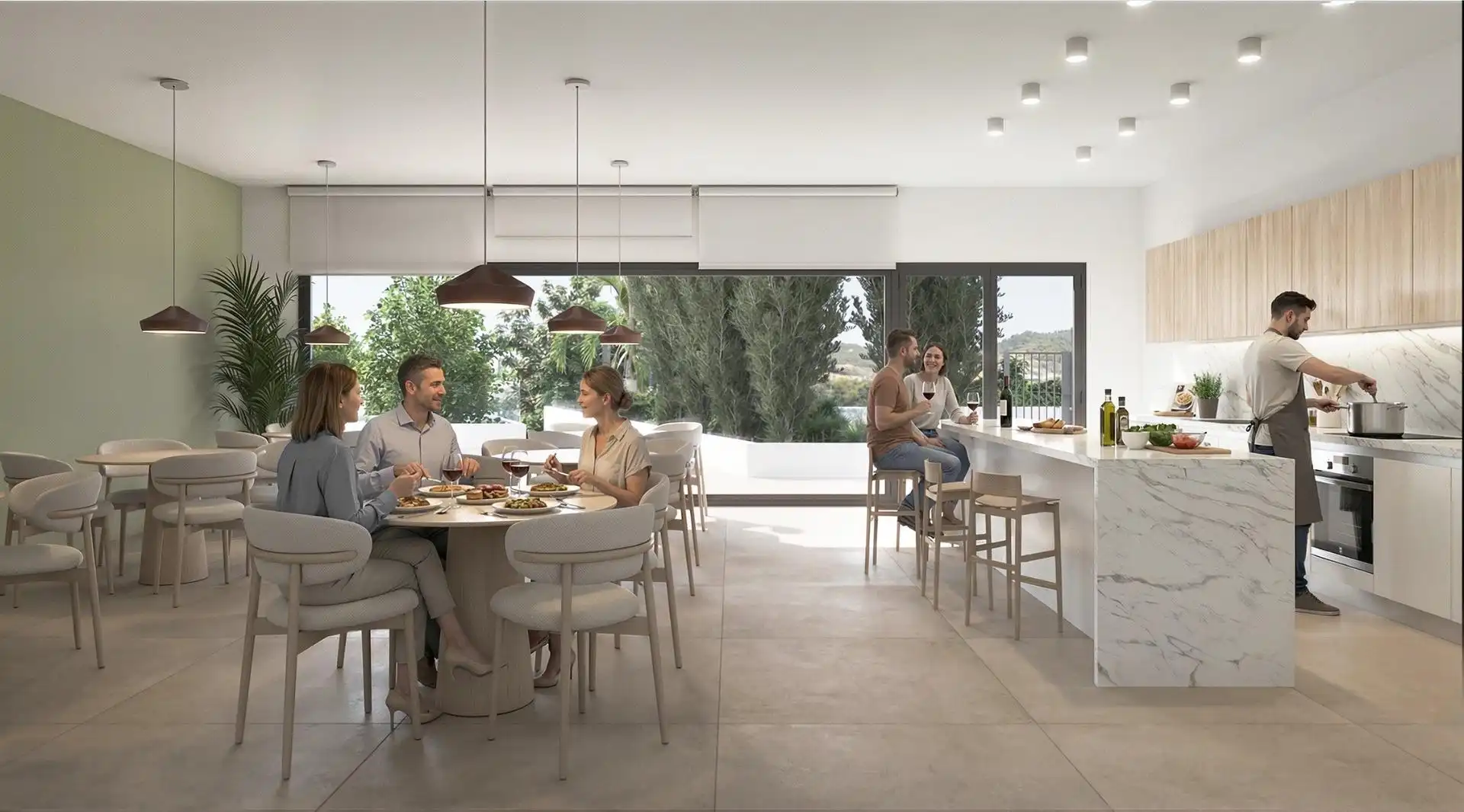 Cocina de Apartamento en venta en Finestrat con Aire acondicionado, Terraza y Trastero