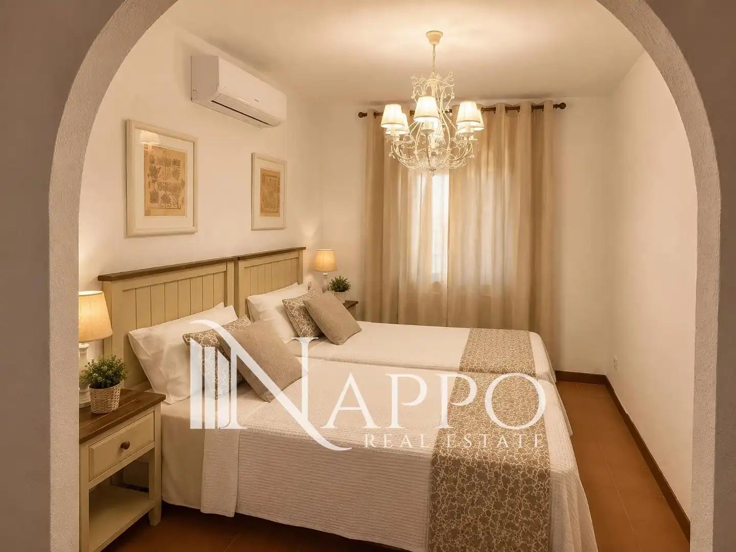 Habitación de Casa adosada de alquiler en Santanyí con Aire acondicionado, Calefacción y Jardín privado