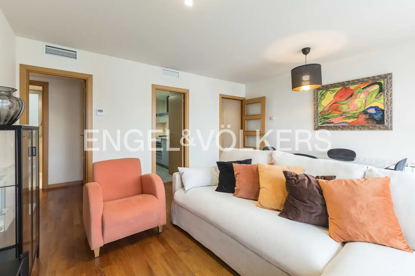 Sala de estar de Piso de alquiler en Barcelona con Aire acondicionado, Calefacción y Parquet