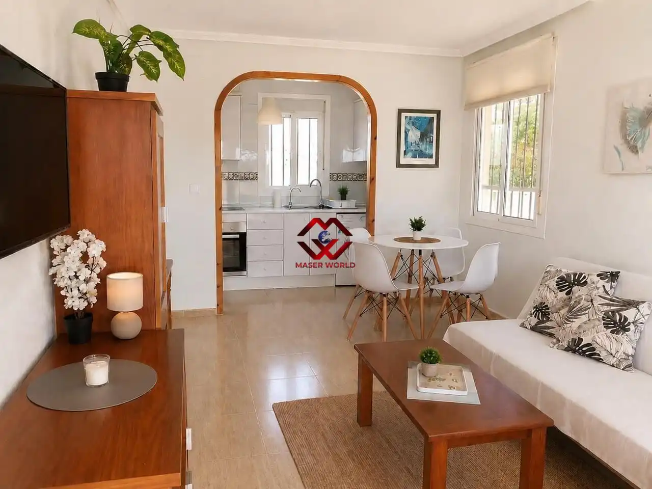Sala d'estar de Casa o xalet en venda en Mazarrón amb Aire condicionat, Calefacció i Jardí privat