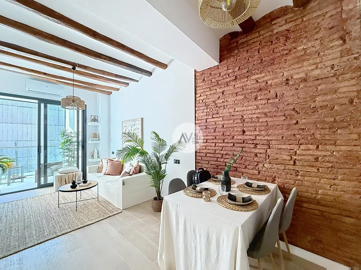 Living room of Apartments for sale in Barcelona  with Air Conditioner, Heating and Parquet flooring