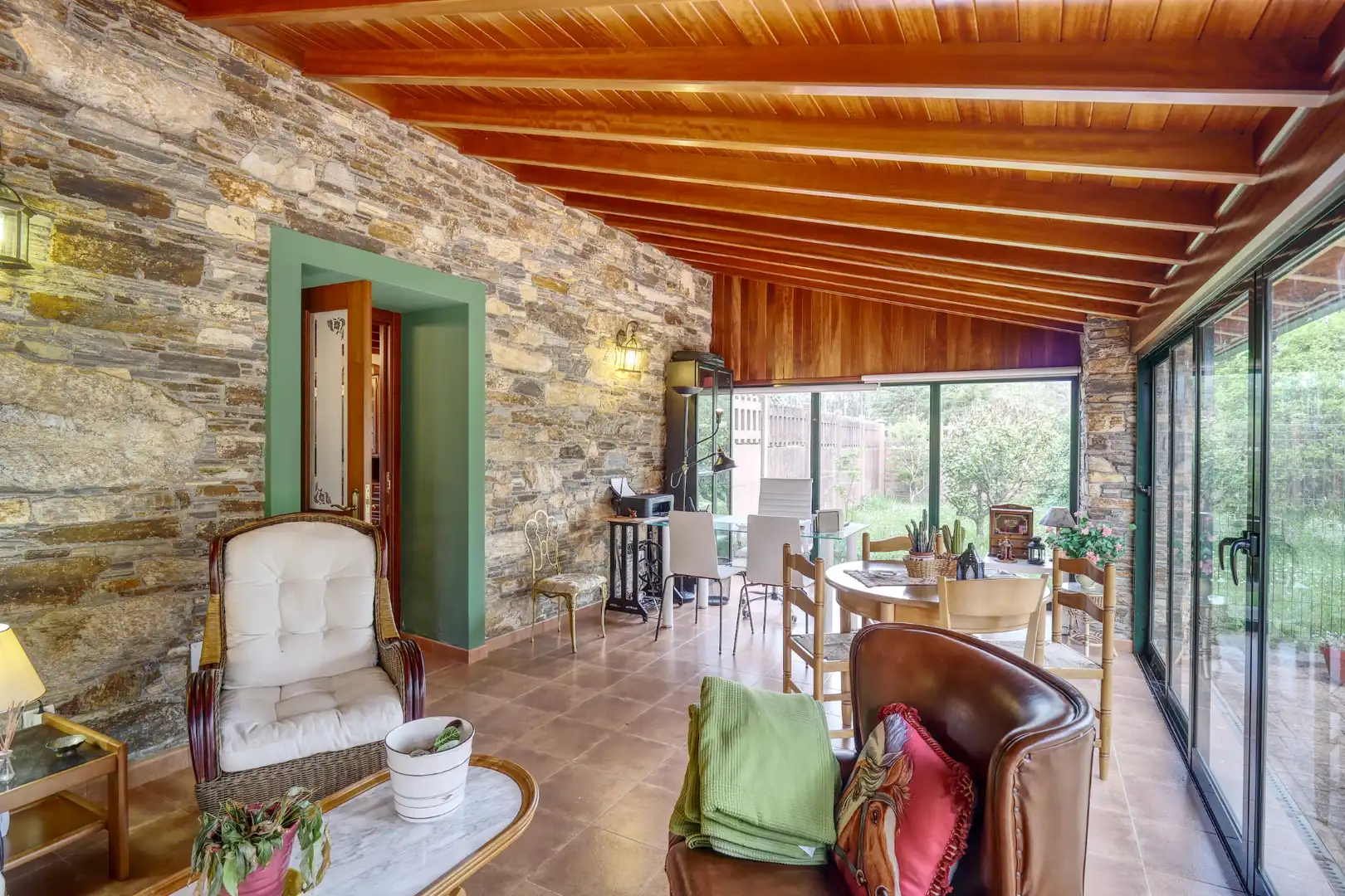 Sala de estar de Finca rústica en venta en Valdoviño con Calefacción, Jardín privado y Parquet