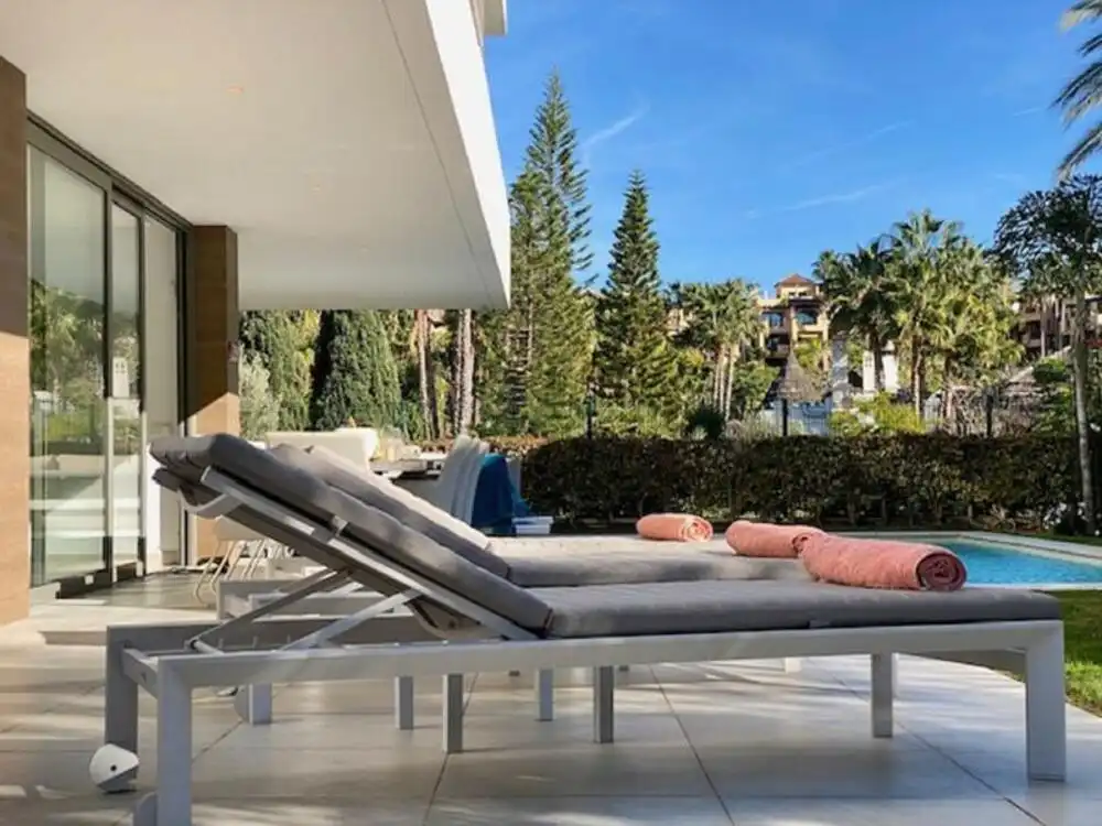 Terrassa de Casa o xalet de lloguer en Estepona amb Aire condicionat, Jardí privat i Terrassa