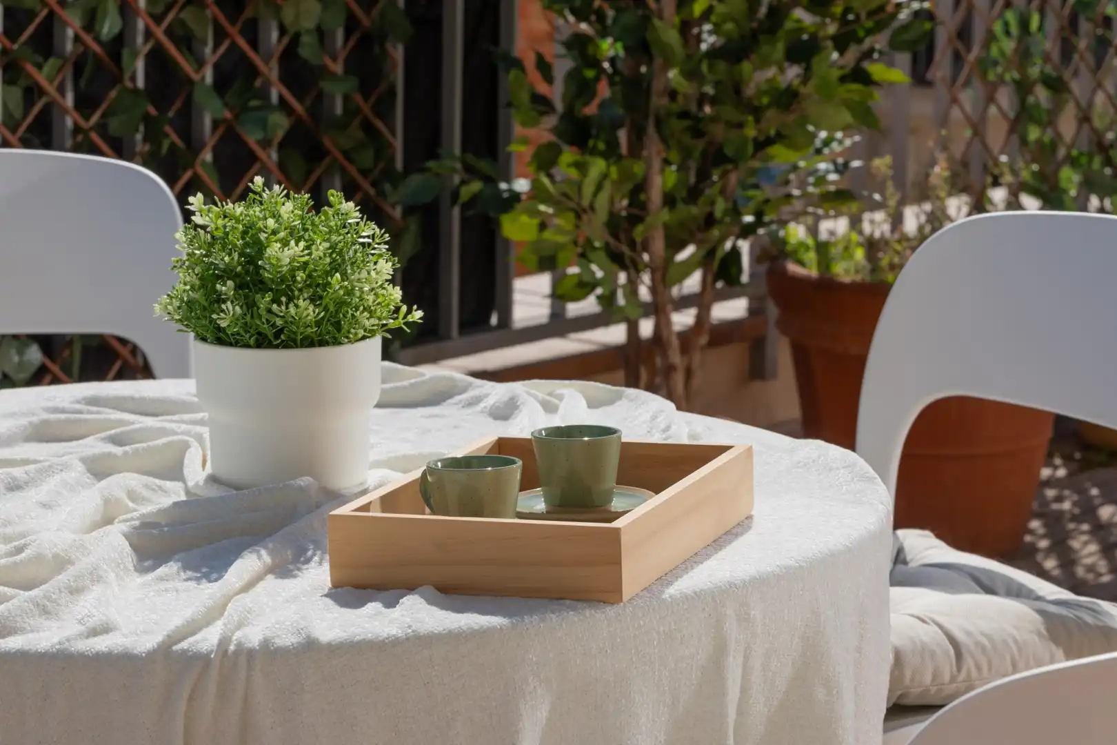 Terrasse von Dachboden zum Verkauf in Girona mit Klimaanlage, Heizung und Terrasse