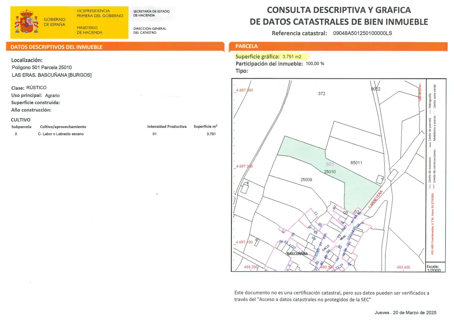 Local en venta en Bascuñana