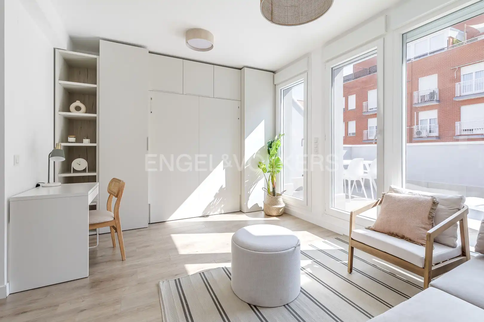 Wohnzimmer von Wohnungen zur Miete in Madrid mit Klimaanlage, Heizung und Terrasse