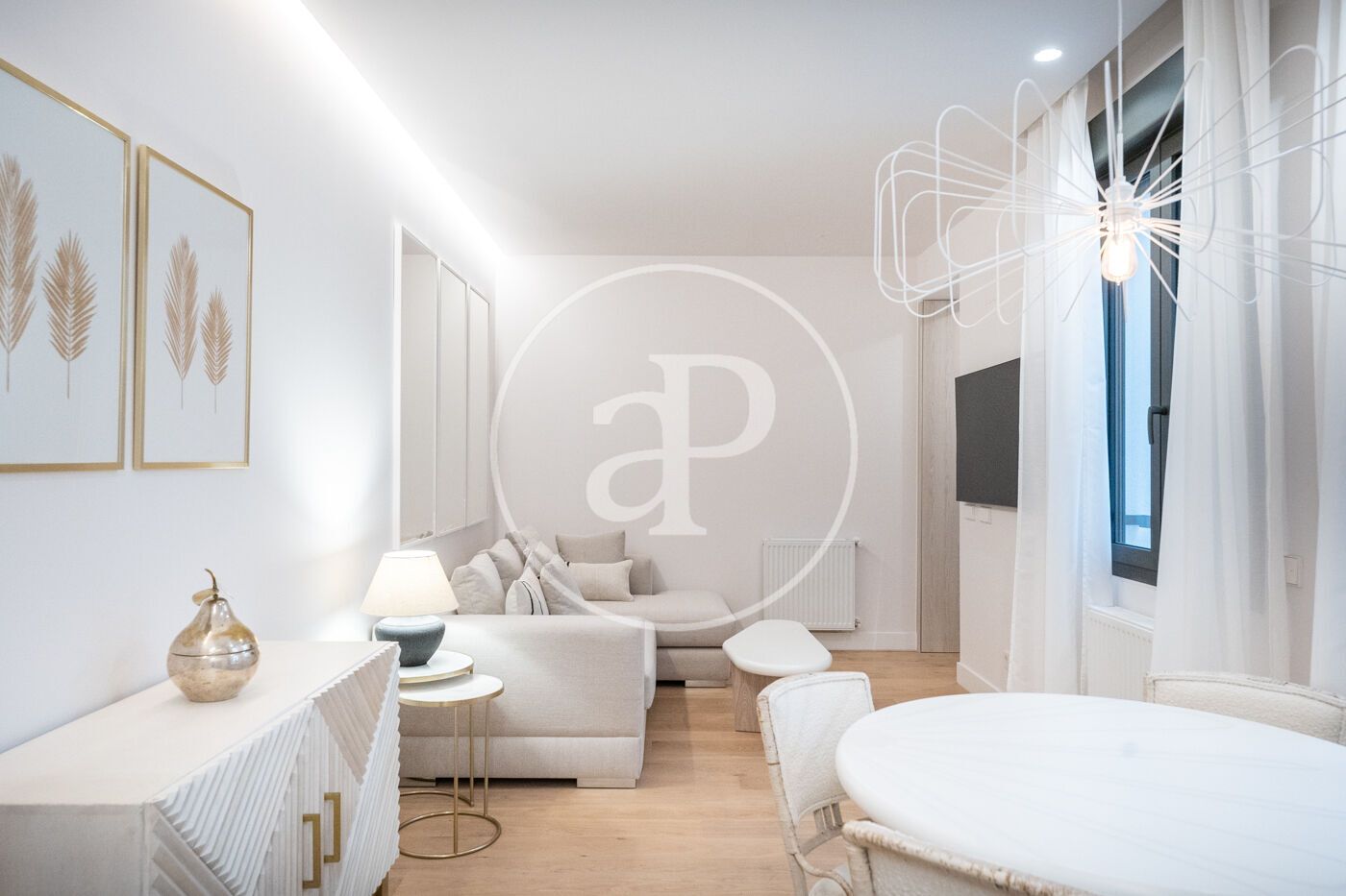 Living room of Flat to rent in  Madrid Capital  with Air Conditioner, Heating and Terrace