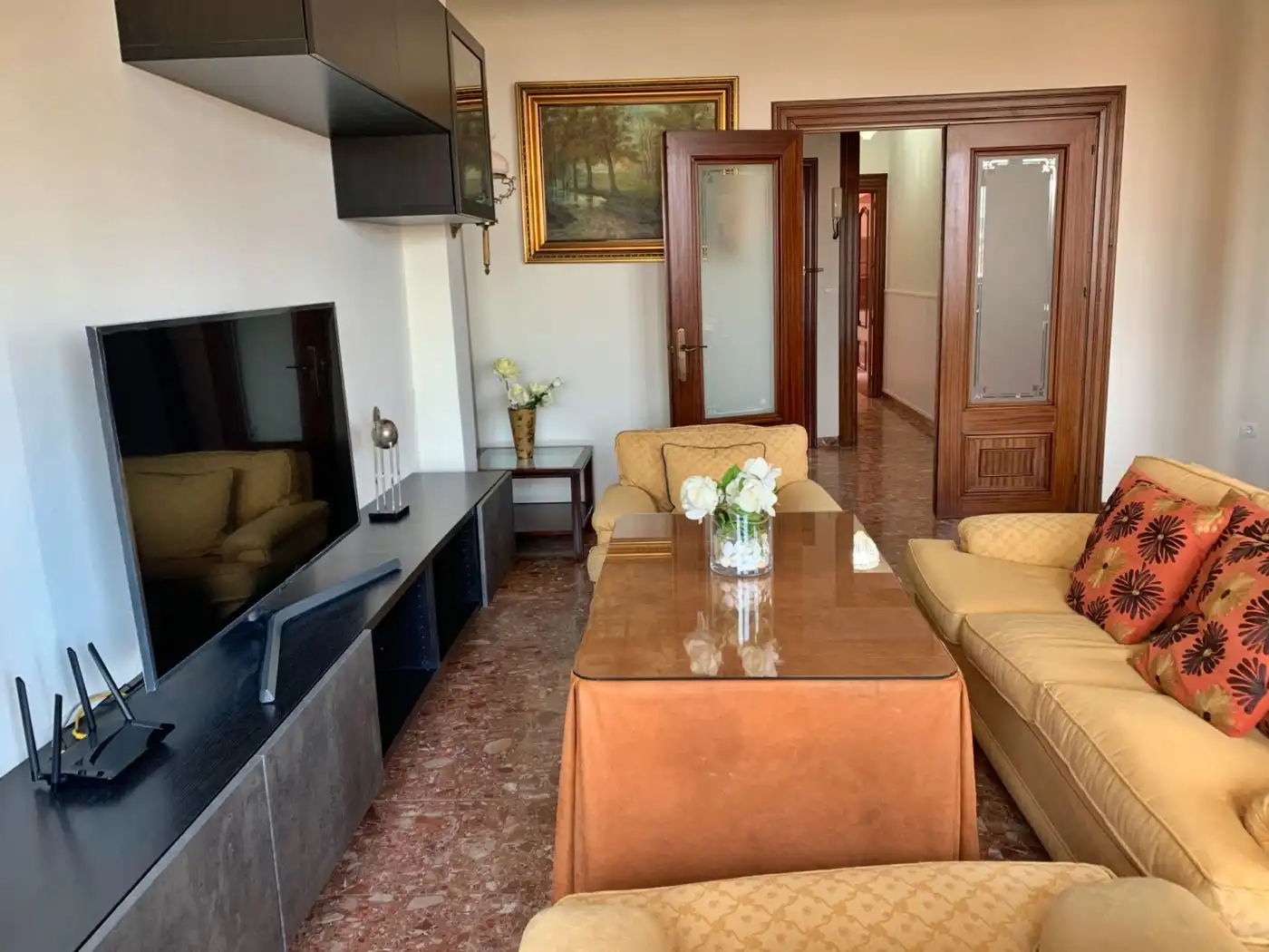 Sala de estar de Piso de alquiler en Málaga con Aire acondicionado, Calefacción y Amueblado