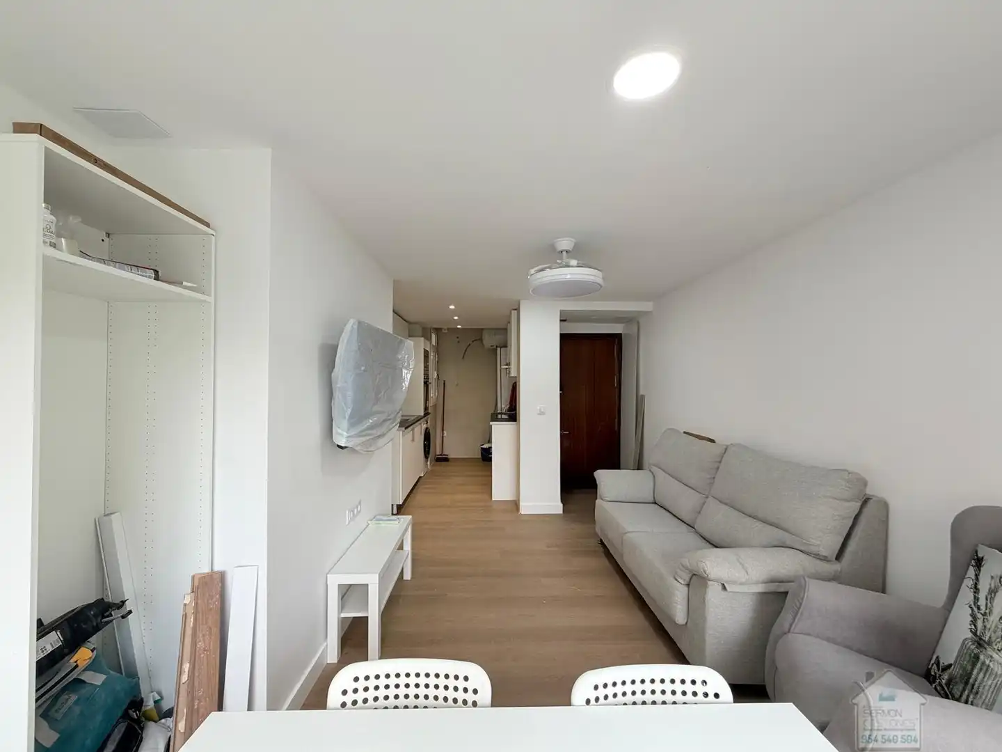 Living room of Flat for rent in Sevilla  with Parquet flooring and Furnished