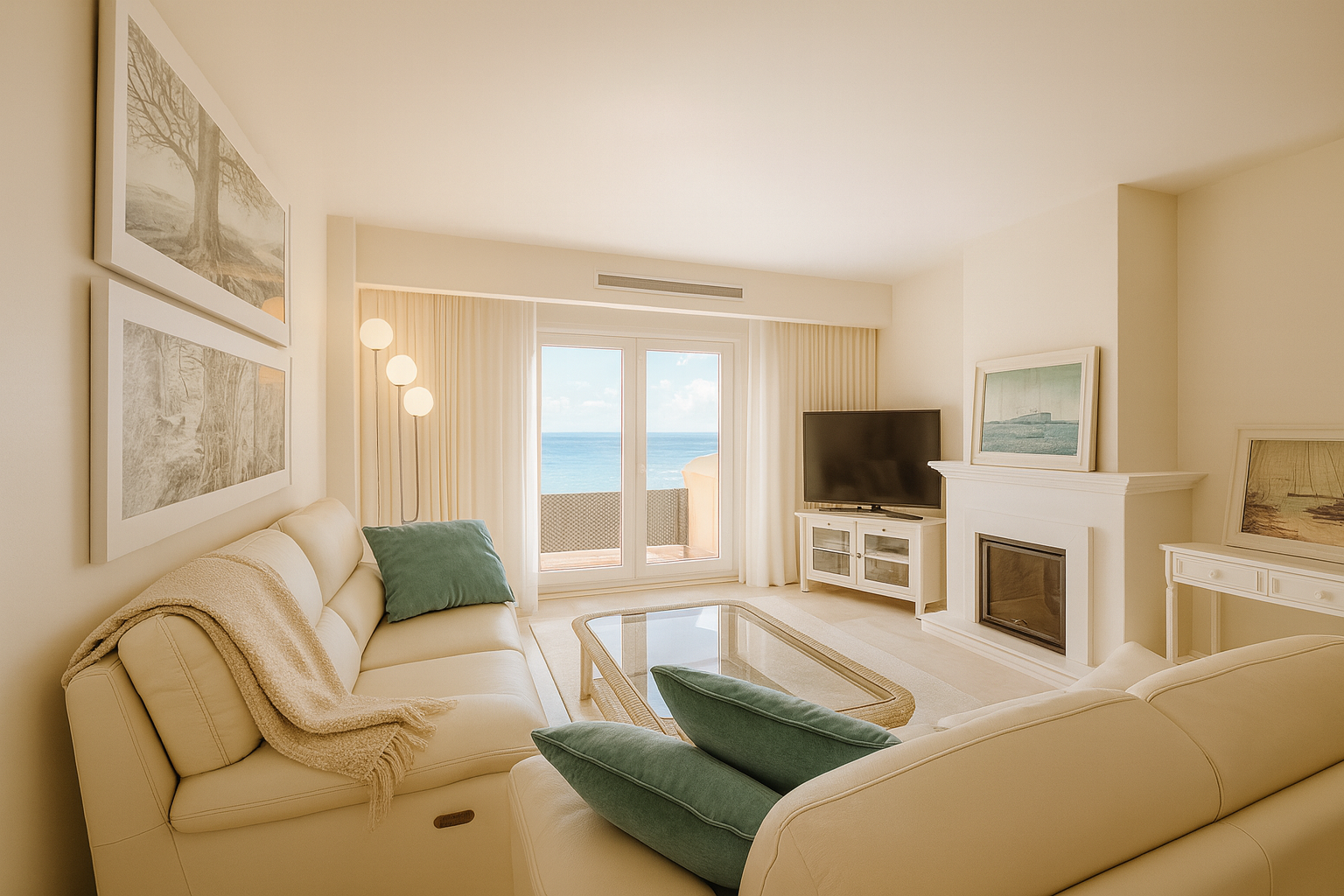 Living room of Single-family semi-detached for sale in Estepona  with Air Conditioner, Terrace and Swimming Pool